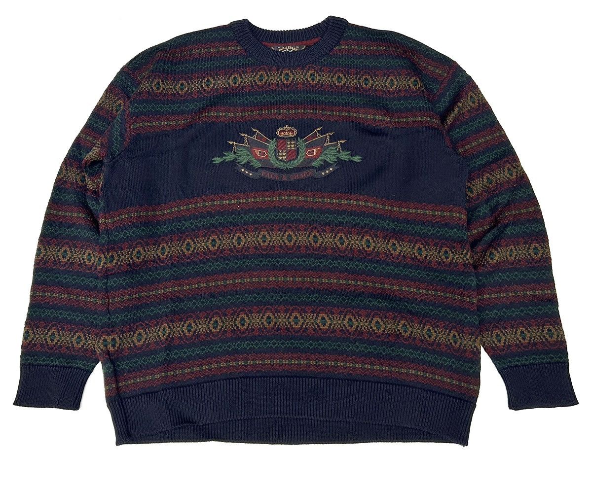 Paul & Shark × Vintage Vintage Paul & Shark Yachting Fair Isle Wool Knit Sweater Size US XL / EU 56 / 4 - 1 Thumbnail