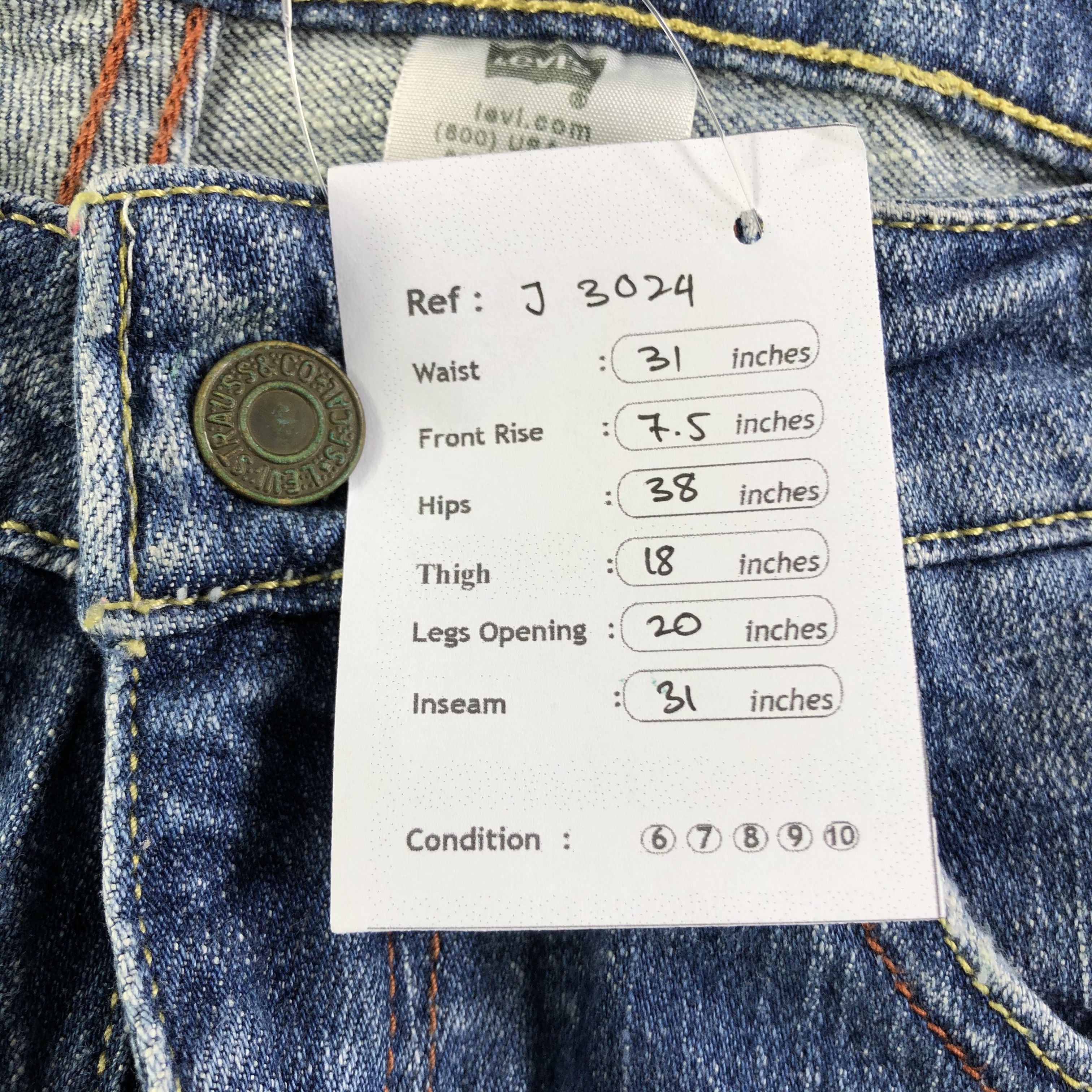 Levi's Vintage Blue Wash Levis 524 Jeans-J3024 Size US 31 - 12 Thumbnail