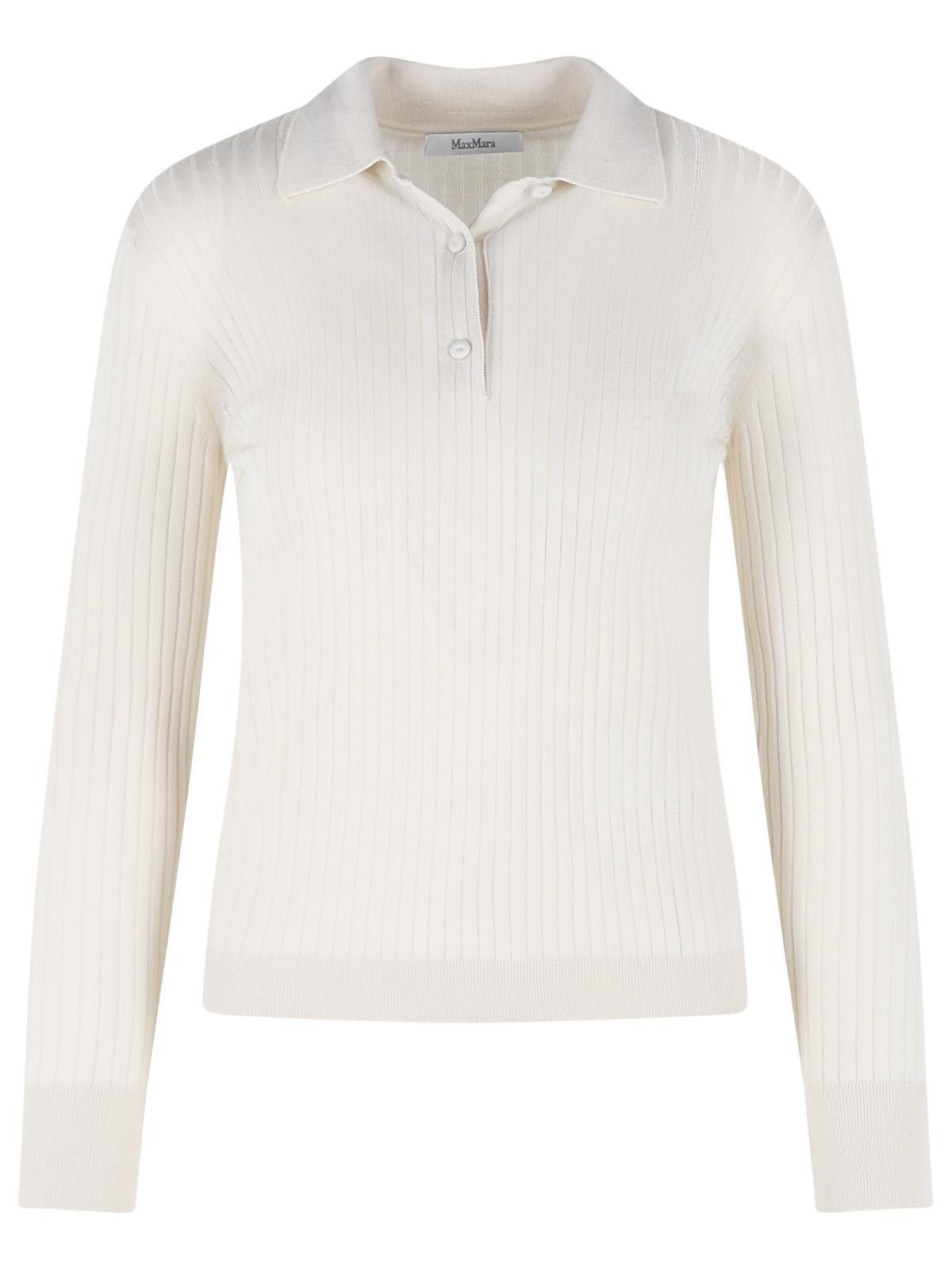 Max Mara MAX MARA 'Gitano' Ivory Cashmere And Silk Sweater Size M / US 6-8 / IT 42-44 - 1 Thumbnail