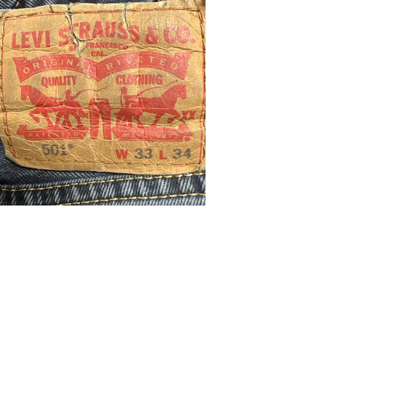 Levi's Levi’s 501 Original Fit Jeans Men’s 33x34 Dark Wash Button Fly Straight Leg Size US 33 - 10 Thumbnail