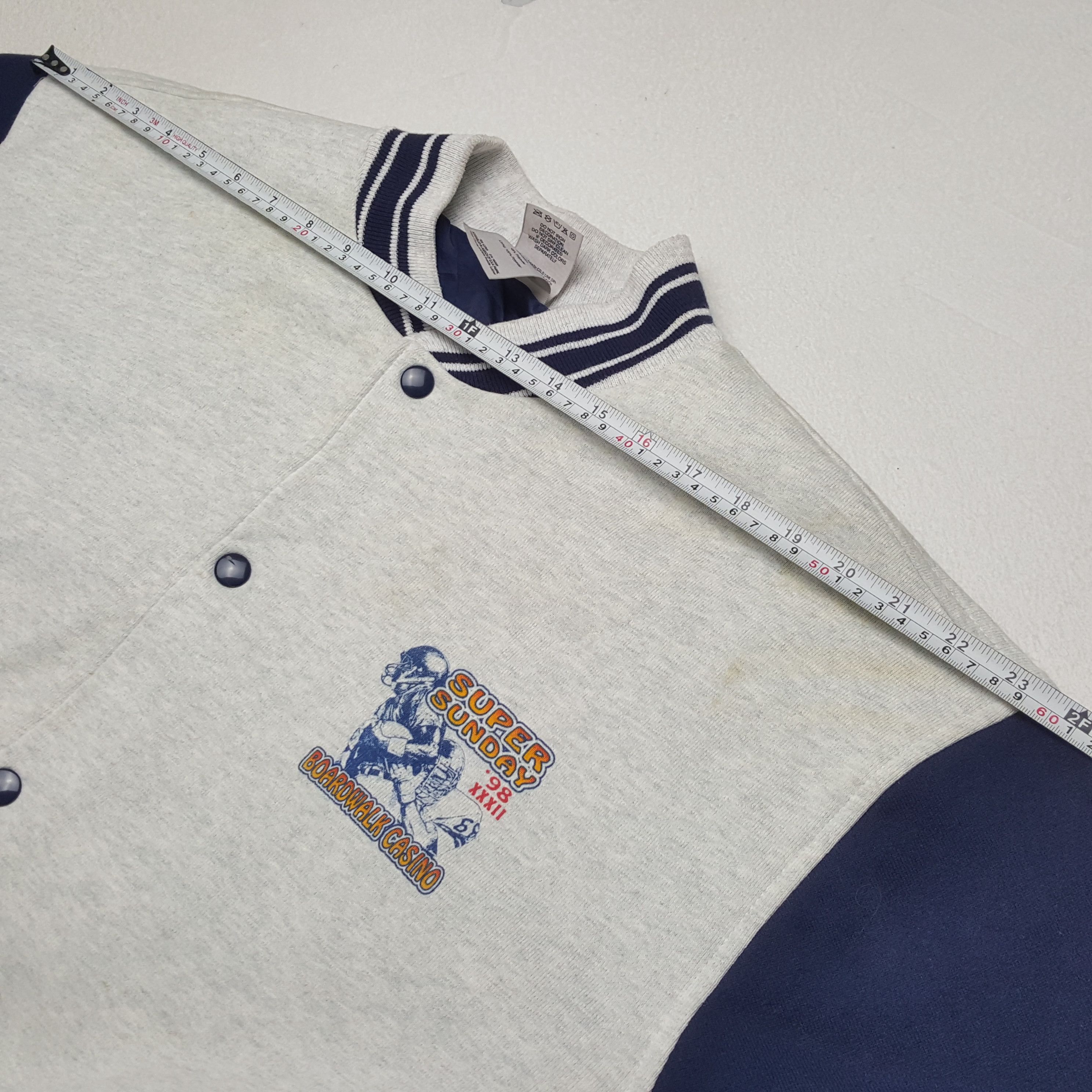 NFL × Vintage NFL American Football SUPER SUNDAY 98 Varsity Jacket Size US XXL / EU 58 / 5 - 5 Thumbnail