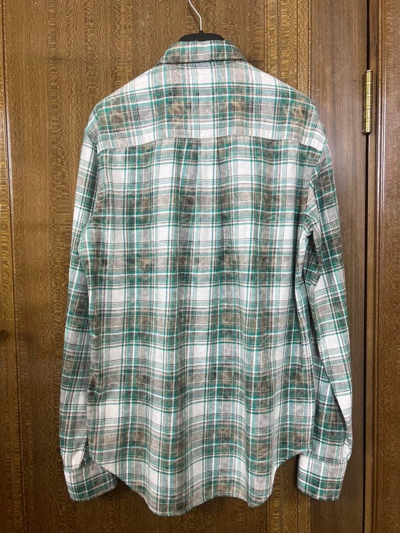 Yves Saint Laurent Saint Laruent size 39 16ss green plaid mist-rendered shirt Size US M / EU 48-50 / 2 - 2 Thumbnail