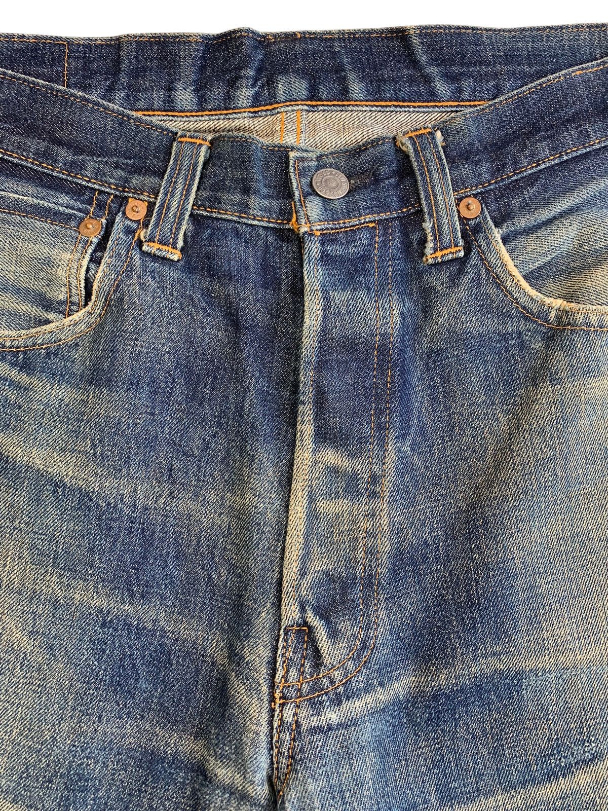 Levi's Vintage 90’s Levis 501XX Big E Thrashed Blue Denim Size US 30 / EU 46 - 8 Thumbnail