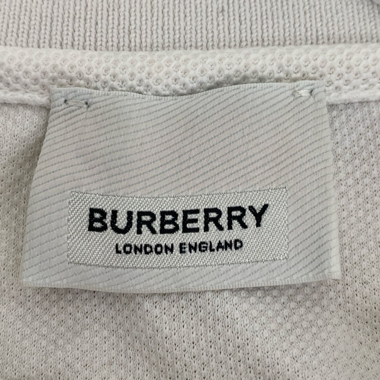 Burberry Burberry White Polo Shirt With Embroidered Coordinates Desig Size US XL / EU 56 / 4 - 6 Thumbnail