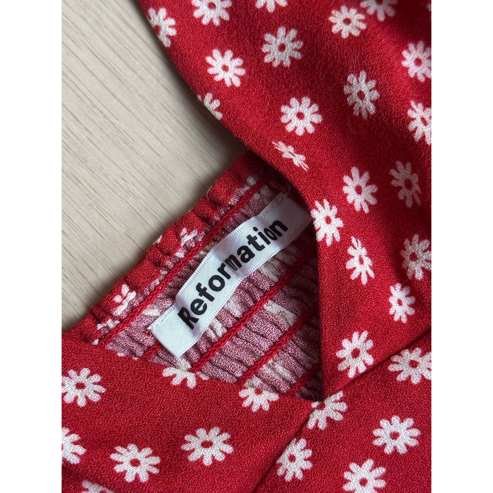 Reformation Reformation Red Floral Top - Size 4 - New Size S / US 4 / IT 40 - 5 Thumbnail