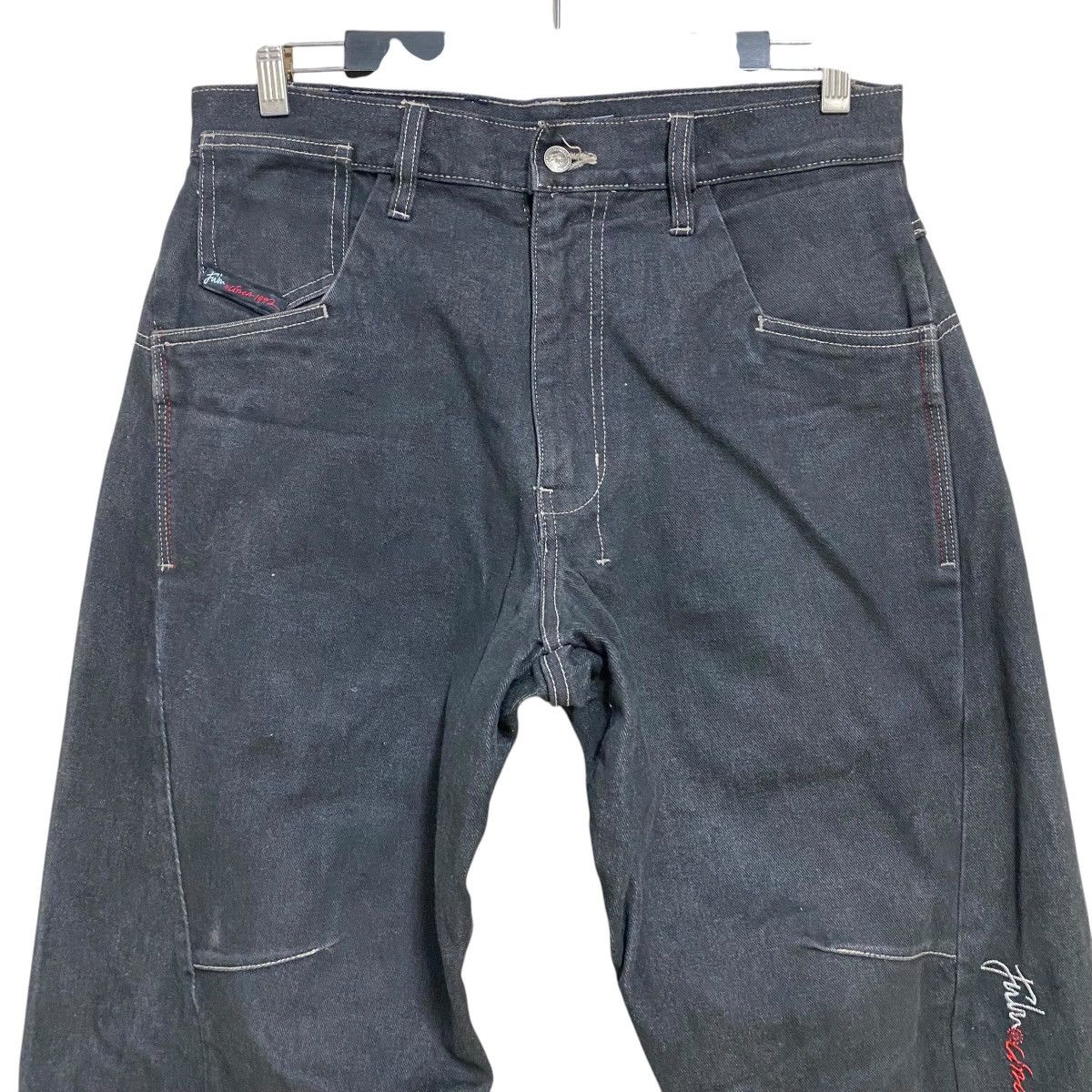 Fubu Vintage Fubu Denim Engineered Baggy Jeans Black Size US 33 - 3 Thumbnail