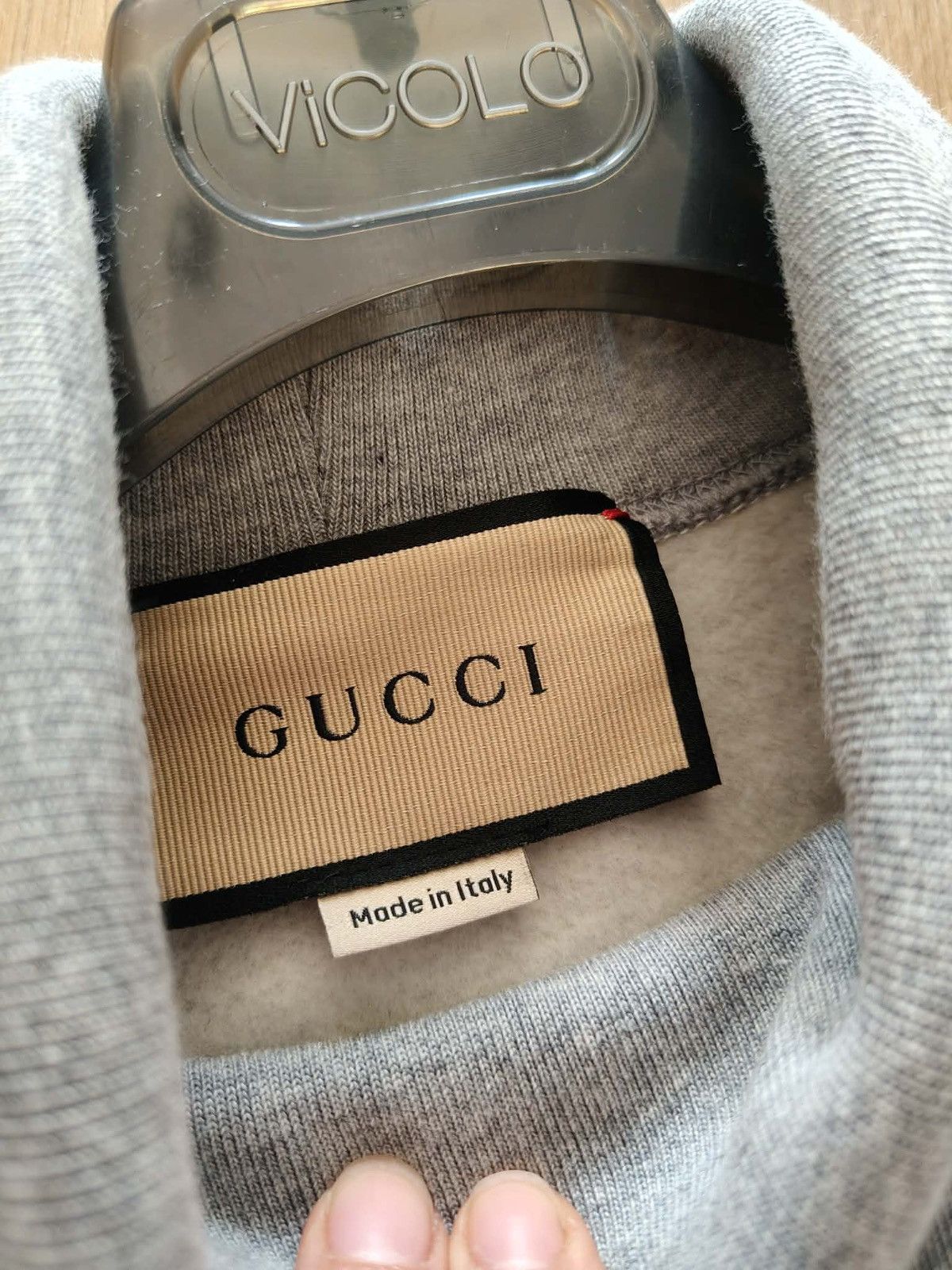 Gucci Gucci Women’s Grey Sweatshirt with Green Logo Size XS / US 0-2 / IT 36-38 - 3 Thumbnail