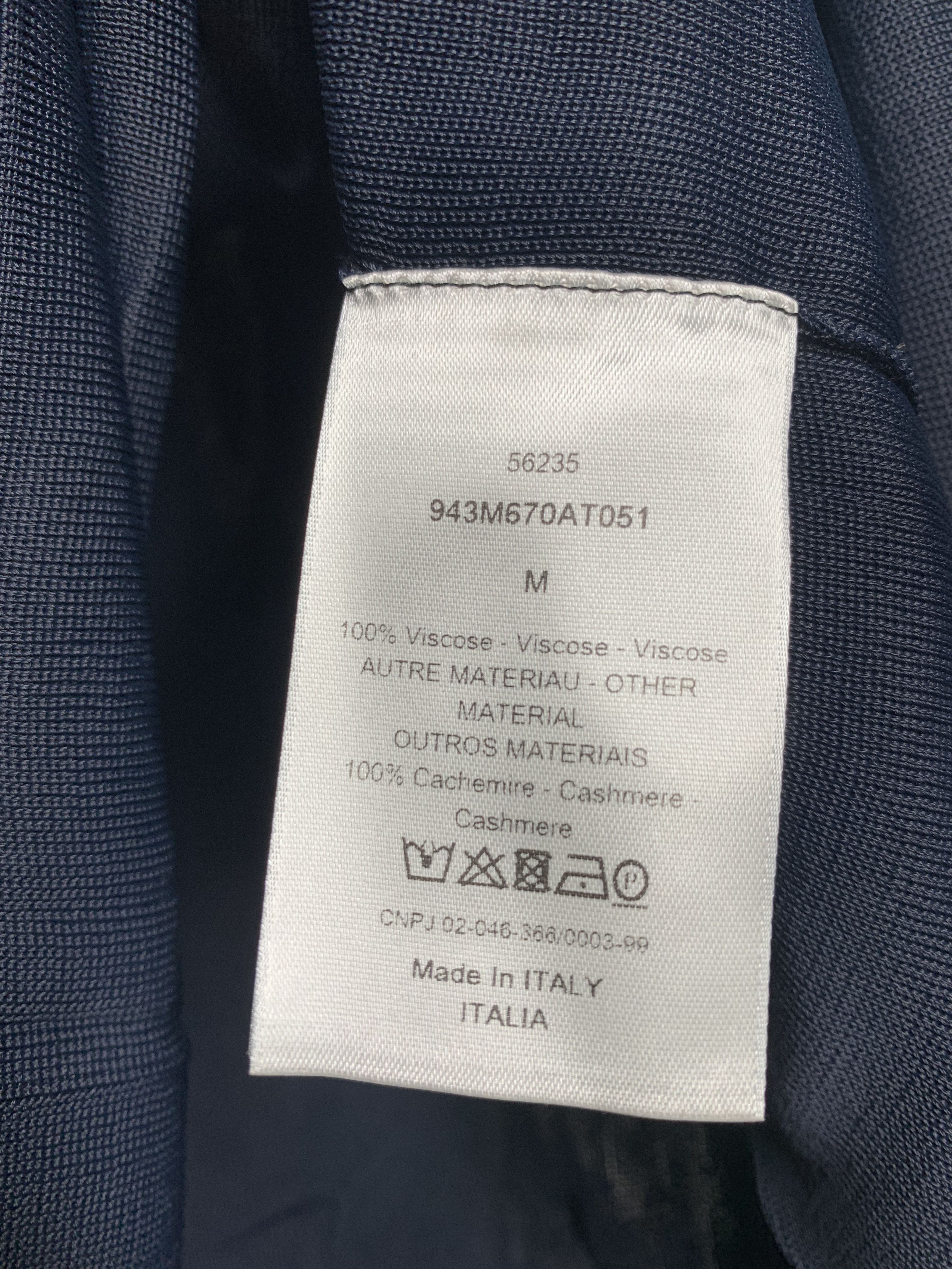 Dior Dior Logo Navy Knit Top Size US M / EU 48-50 / 2 - 5 Thumbnail
