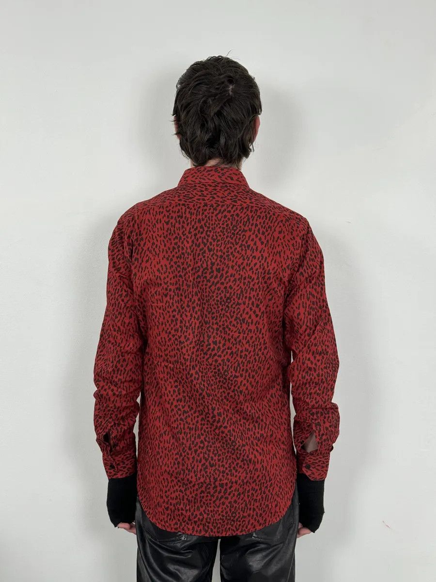 Saint Laurent Paris SS2014 Saint Laurent Red & Black Leopard Shirt Size US M / EU 48-50 / 2 - 4 Thumbnail