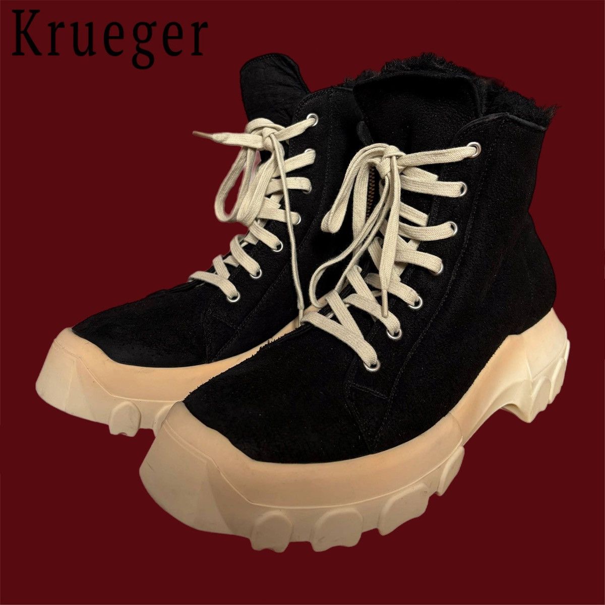 Rick Owens Rick Owens Shearling Tractor Boots Size US 8 / EU 41 - 1 Thumbnail