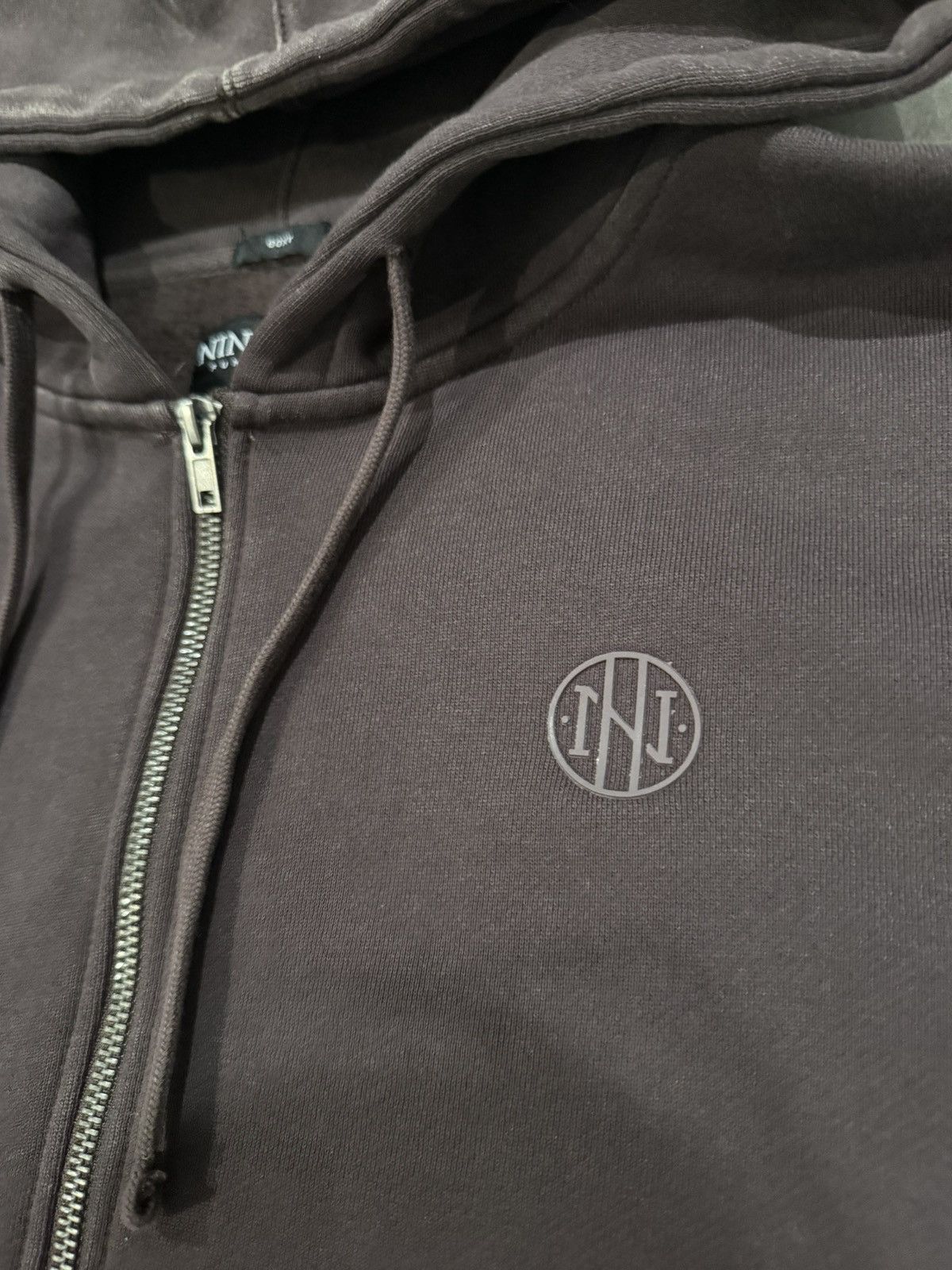 Ninth Hall × Vintage × Zumiez Ninth Hall Fundamentals Boxy Distressed Grey Zip Up Hoodie Size US M / EU 48-50 / 2 - 3 Thumbnail