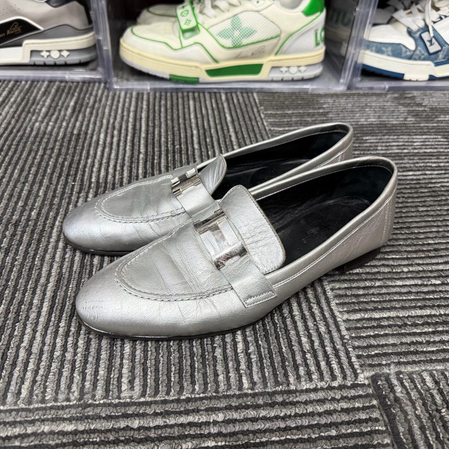 Hermes Hermes Silver Lowtop Sneakers us_6-5 Women Size US 6.5 / IT 36.5 - 1 Thumbnail