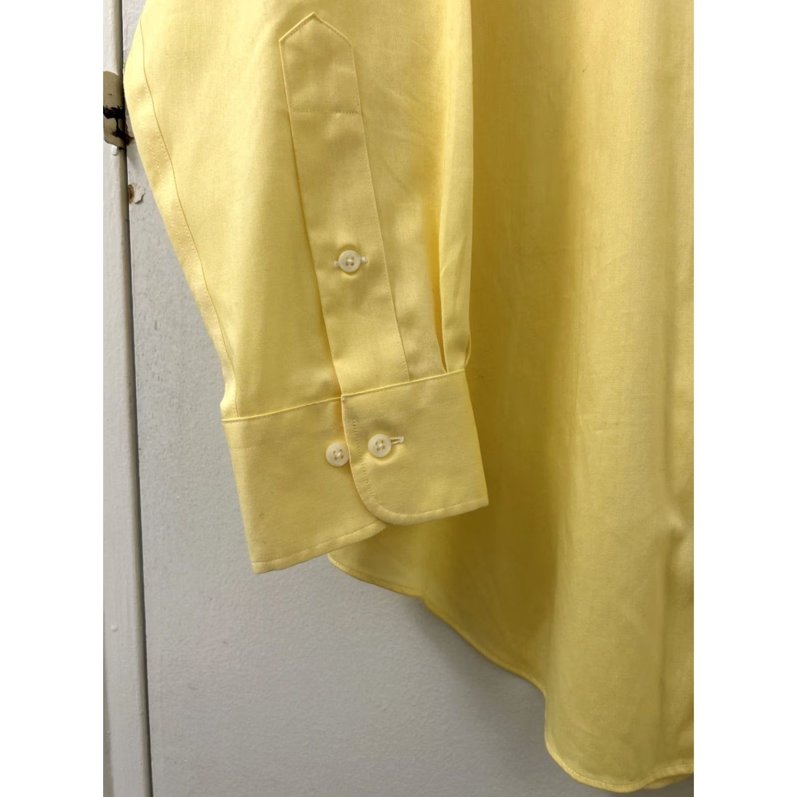 Ralph Lauren Lauren Ralph Lauren Shirt Mens 16.5 32/33 Yellow Button Down Non-Iron Classic Fit Dress Shirt Size US XL / EU 56 / 4 - 6 Thumbnail