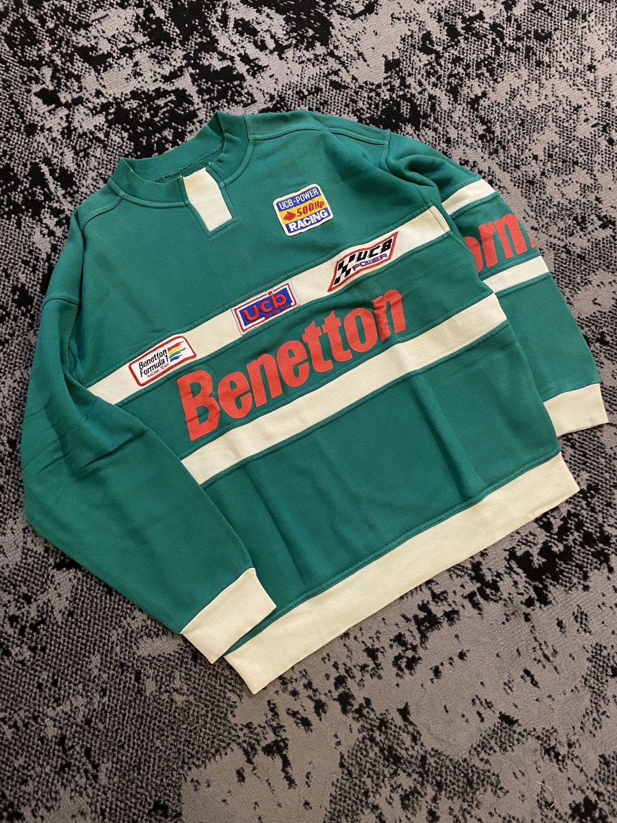 United Colors Of Benetton United Colors of Benetton Patchwork Printed Sweatshirts Size US M / EU 48-50 / 2 - 3 Thumbnail