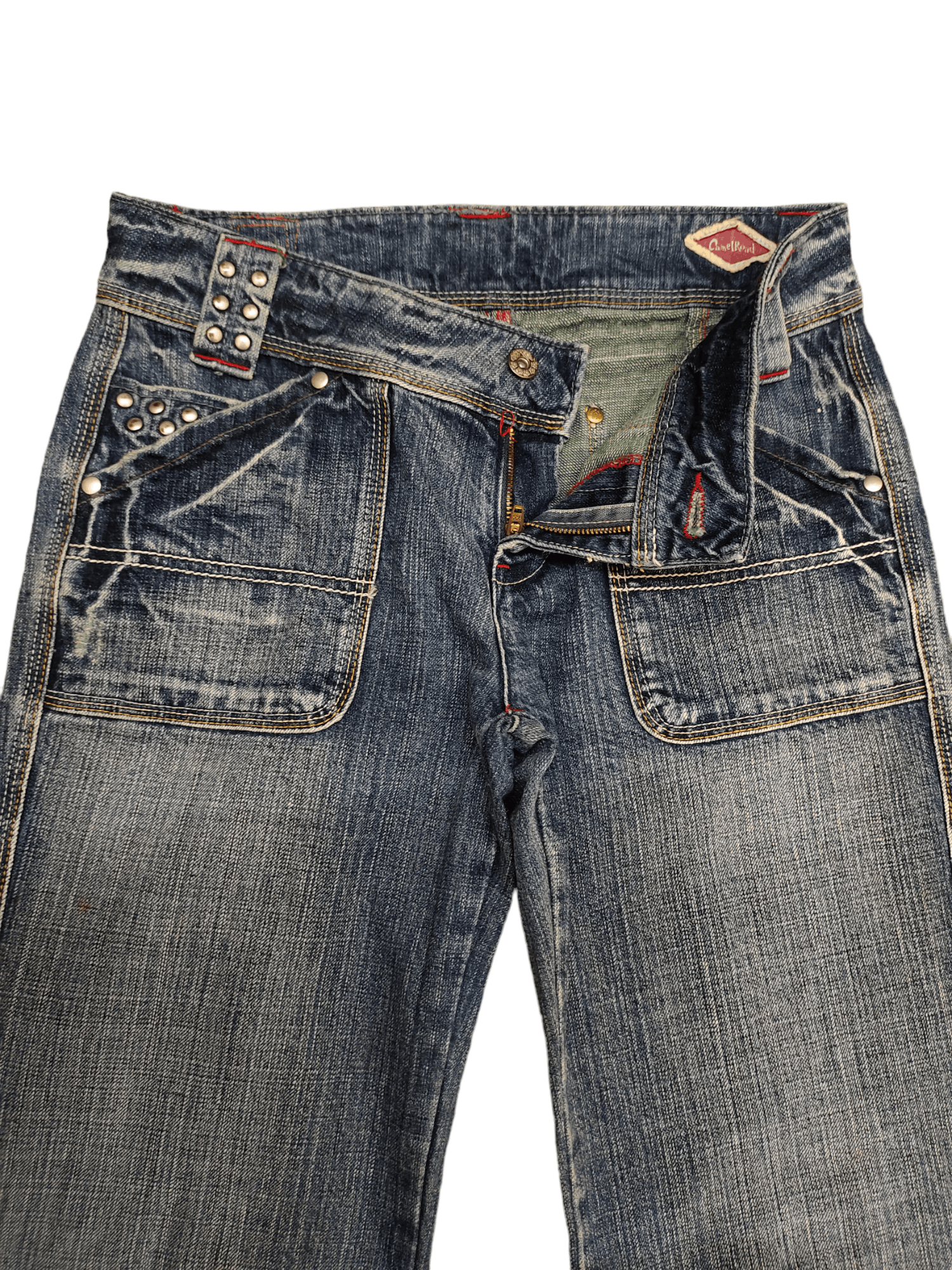 Hysteric Glamour × Undercover Flare Jeans Camel Road Faded Low Rise Wide Leg Boot Cut Goa Size US 29 - 10 Thumbnail