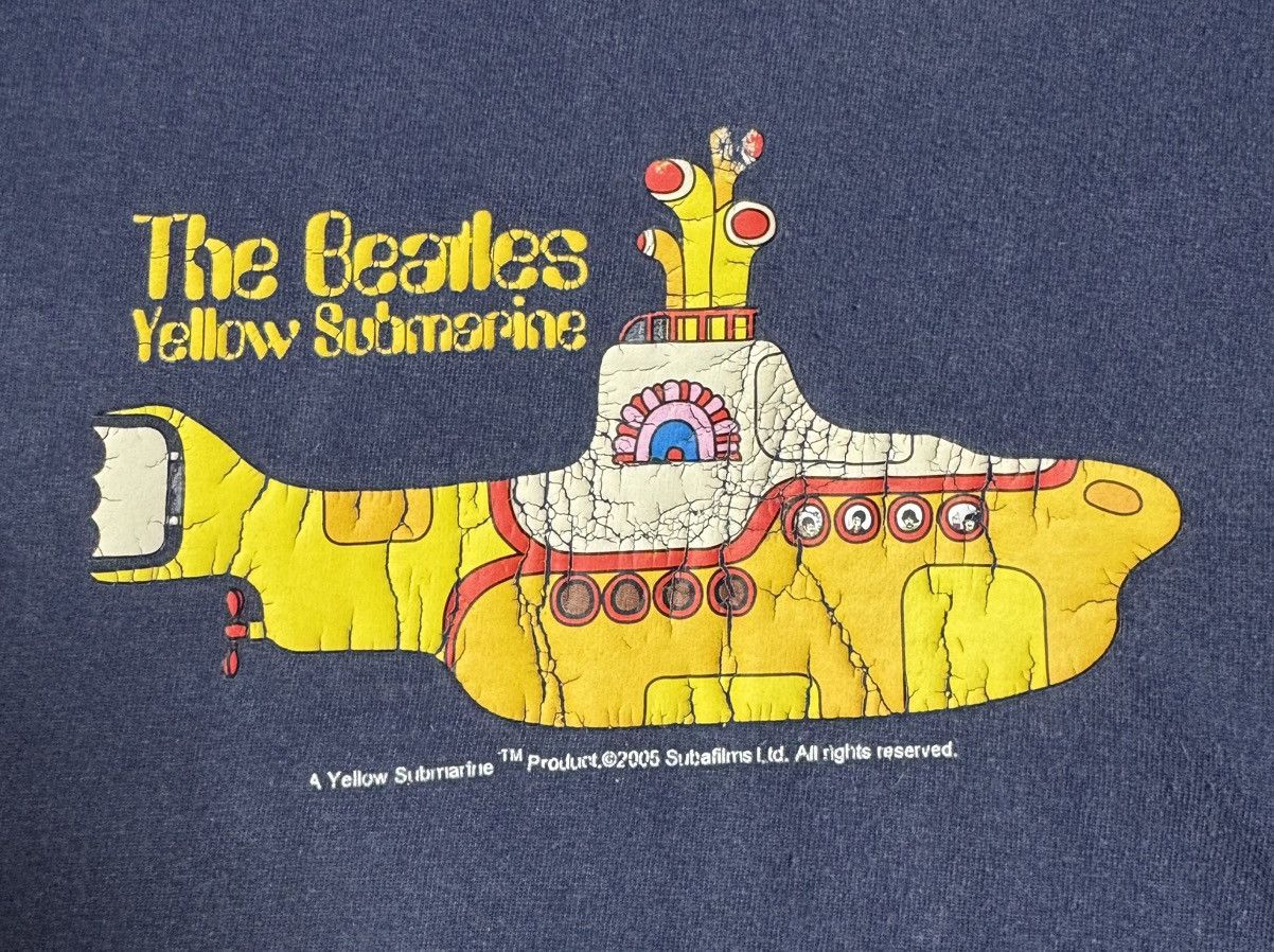 Fruit Of The Loom The Beatles 2005 Yellow Submarine Vintage T-Shirt Y2K Size US XL / EU 56 / 4 - 5 Thumbnail