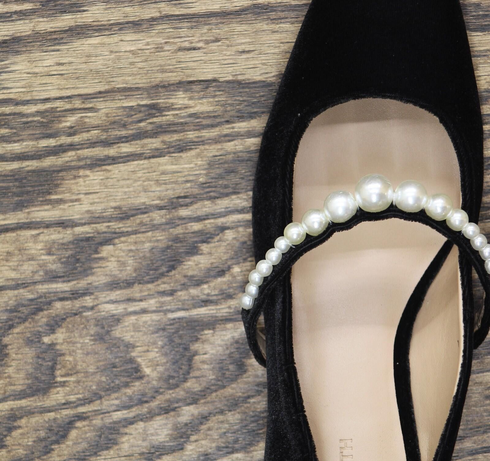 Other Nwt On 34th Mary-jane Flats 10019682600 Black Velvet 5.5m Size US 5.5 / IT 35.5 - 8 Thumbnail