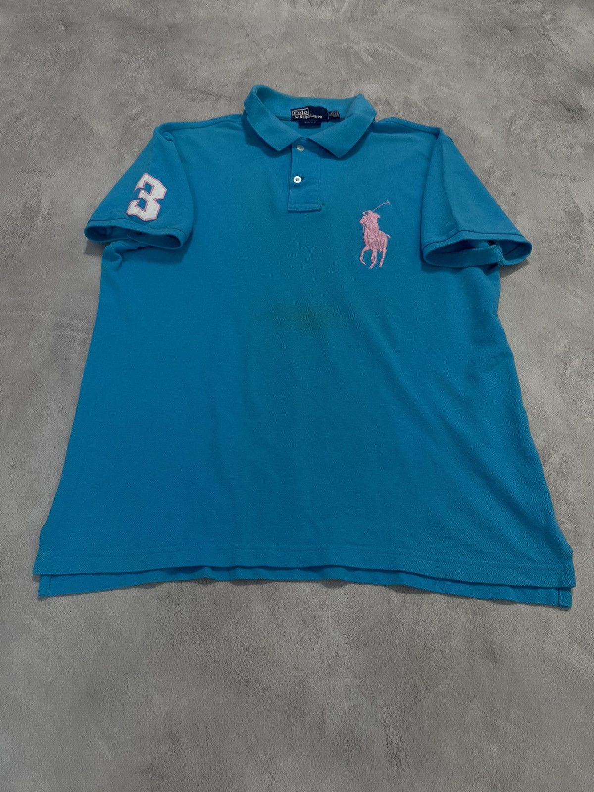 Polo Ralph Lauren × Ralph Lauren × Vintage 🩵 Vintage Shirt Polo Ralph Lauren 3 / Big Horse Knit Logo Size US XL / EU 56 / 4 - 4 Thumbnail