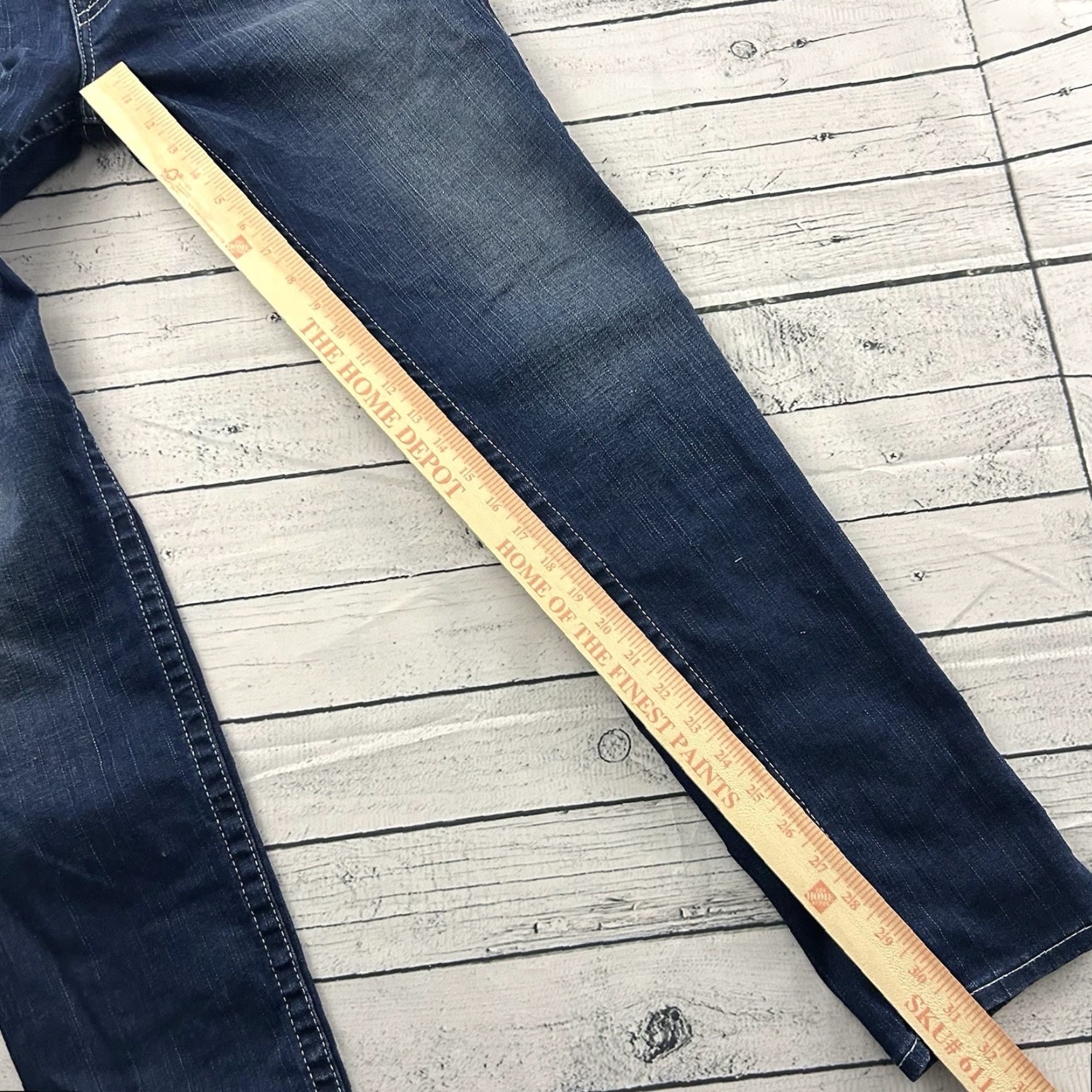 True Religion VINTAGE True Religion Jeans Denim Blue 5-Pocket Distressed Skinny 34x32 Mens Size US 34 / EU 50 - 6 Thumbnail
