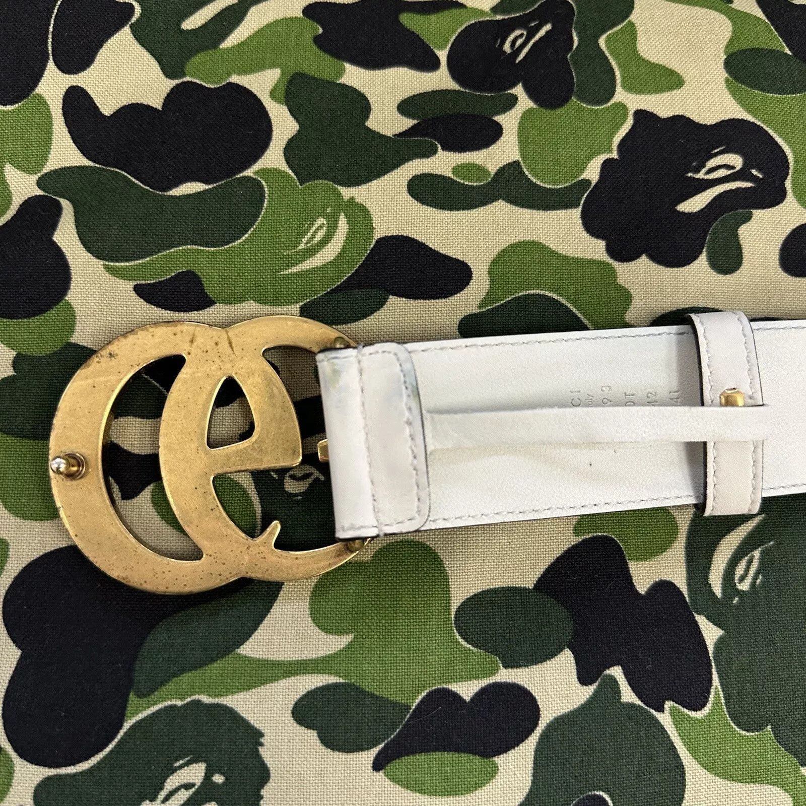 Gucci Authentic Gucci Marmont GG Gold Buckle Logo White Leather Size ONE SIZE - 6 Thumbnail