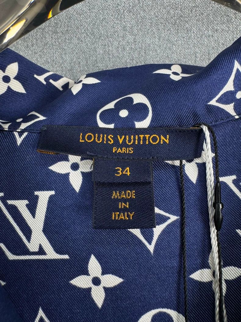 Other Louis Vuitton Blue full print presbyopic silk shirt Size XXS / US 00 / IT 34 - 3 Thumbnail