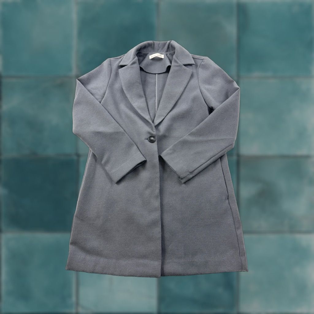 Vintage VINTAGE Be Cool Gray Blazer Jacket One Button Coat Pockets Long Sleeve S Women Jacket Casual Basic Pockets Size S / US 4 / IT 40 - 1 Thumbnail