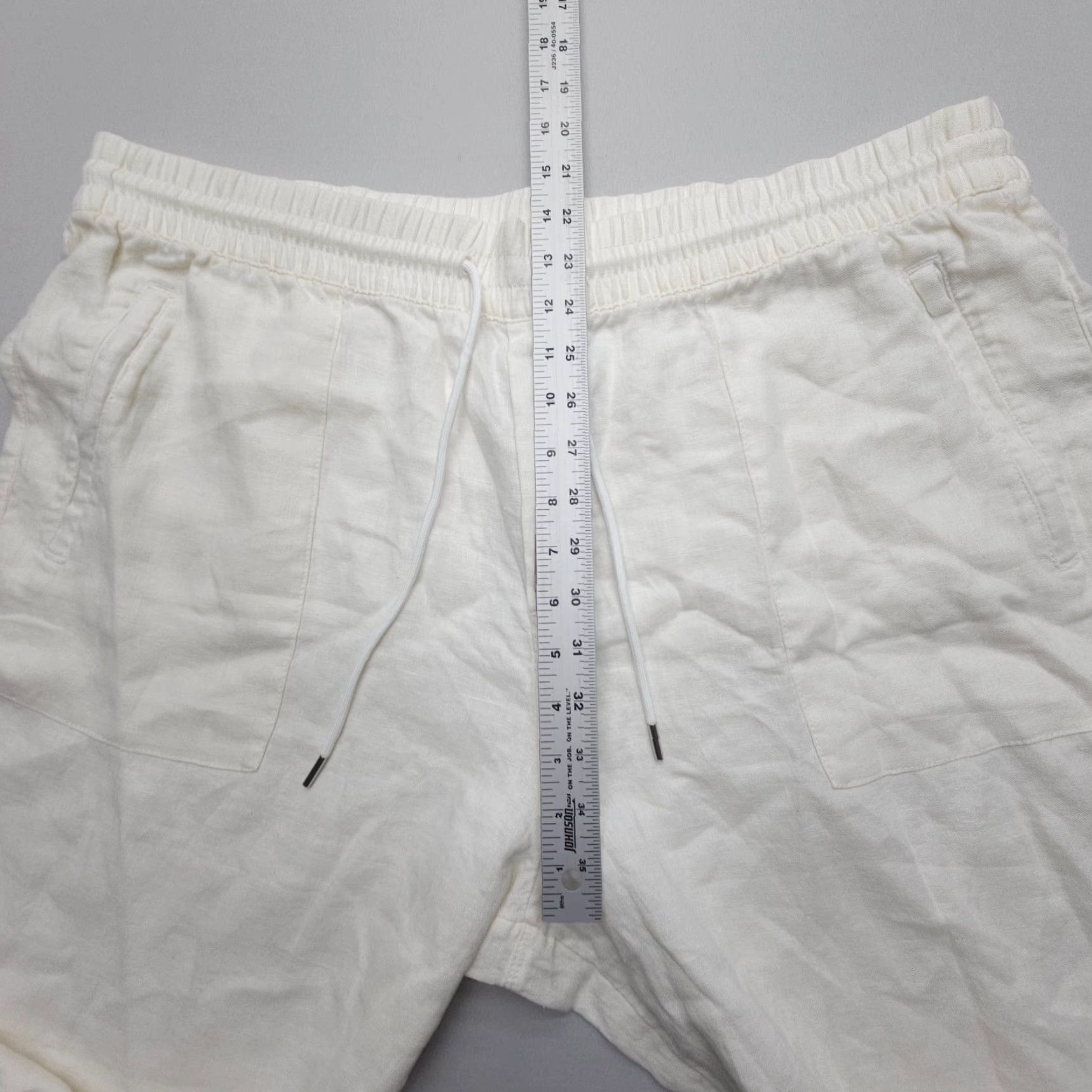 Athleta Athleta Linen Jogger Pants Women Plus Size 20 White Drawstring Elastic Waist Pockets 26in Inseam Womens Size 42" / US 20 - 6 Thumbnail