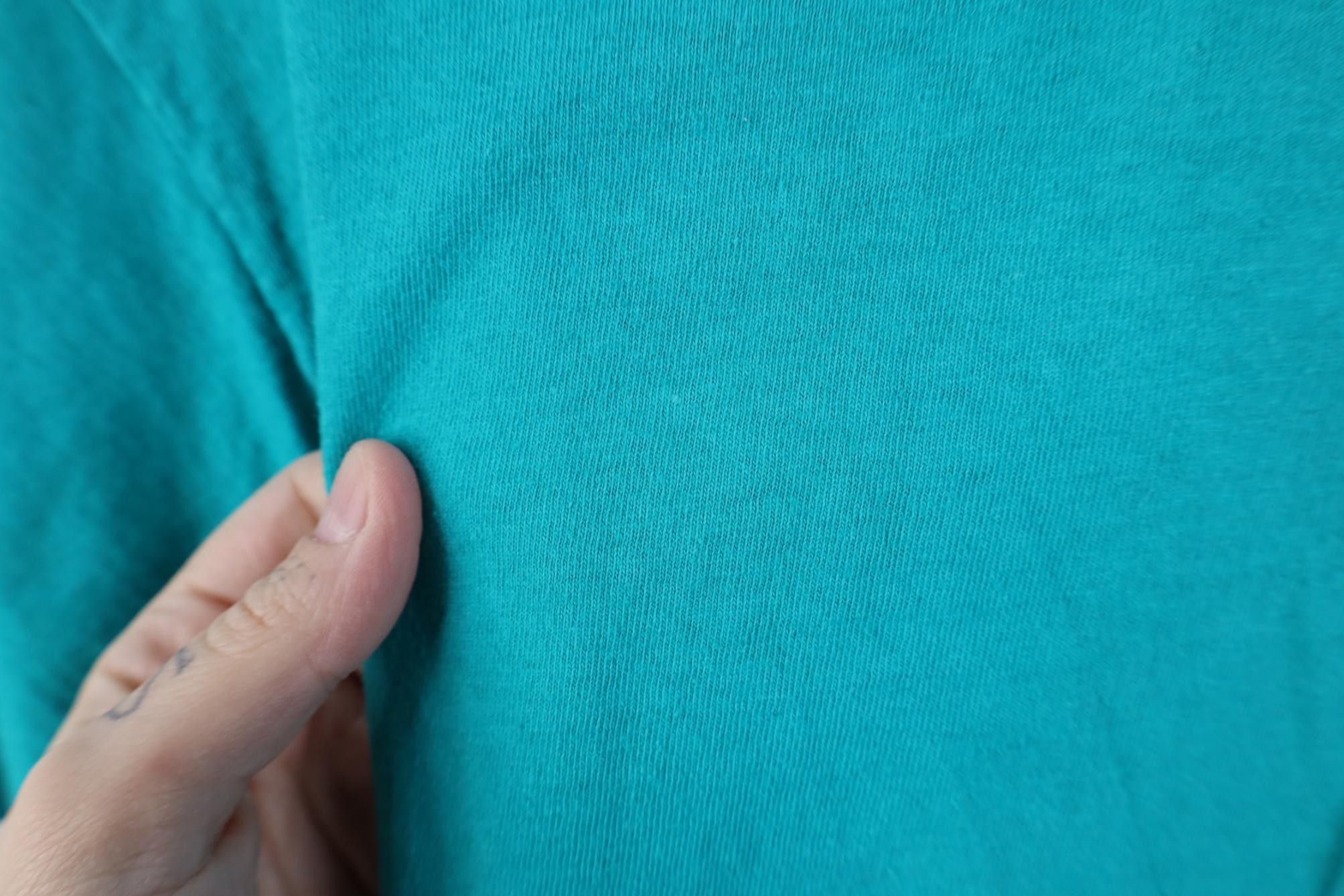 Vintage Vintage 90s Streetwear Blank Cotton Pocket T-Shirt Teal USA Size US XL / EU 56 / 4 - 8 Thumbnail