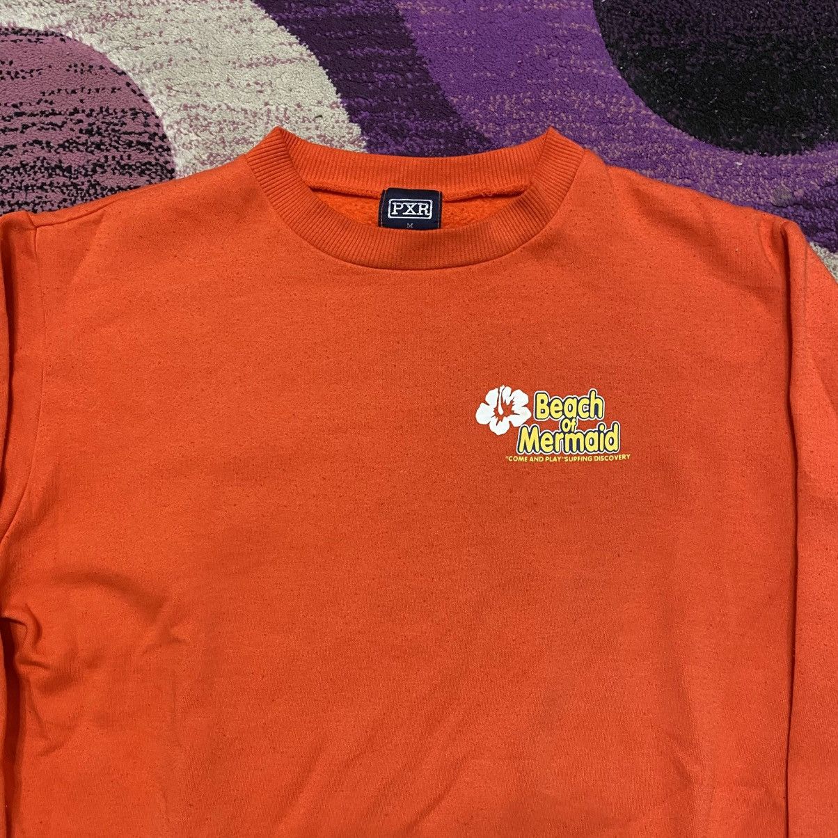Japanese Brand × Vintage Vintage Beach Of Mermaid Surf Sweatshirt Orange Size US M / EU 48-50 / 2 - 2 Thumbnail