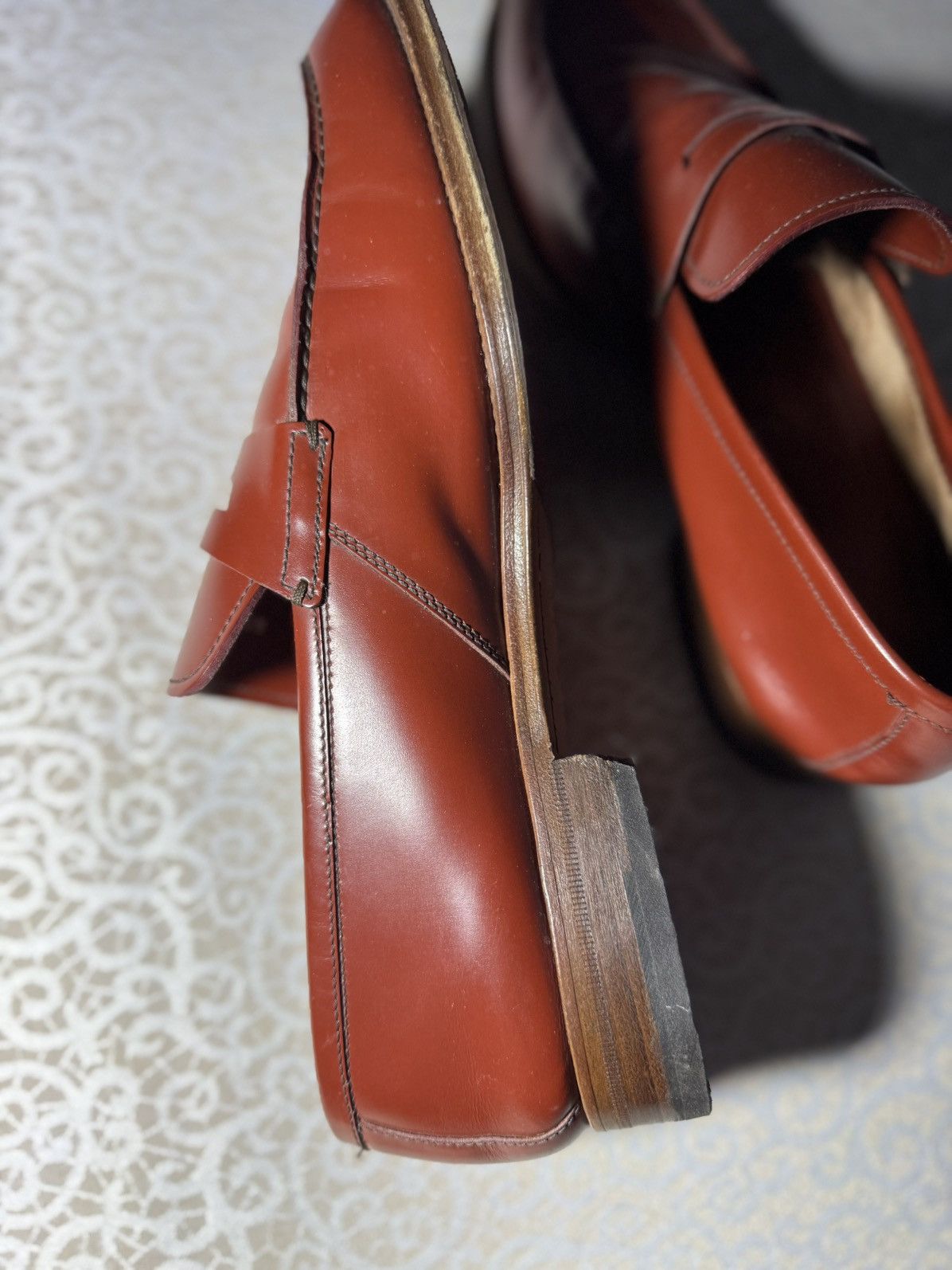 Z Zegna Ermenegildo Zegna Brown Leather Penny Loafers Size US 10 / EU 43 - 6 Thumbnail