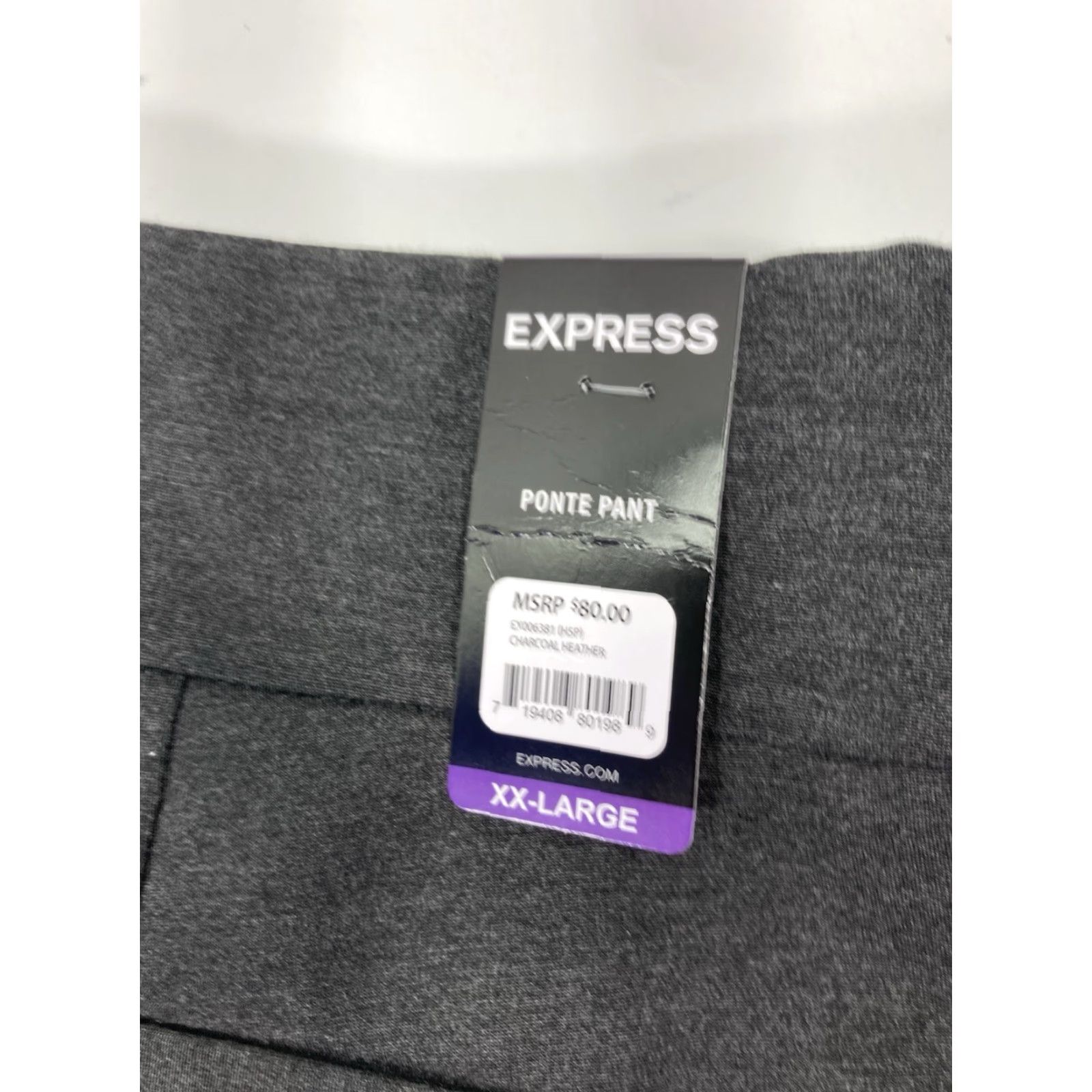 Express Express Ponte Pants Women 2XL 42x27 Charcoal Gray Stretch NWT Pant Khakis Leggings Size 40" / US 18 - 4 Thumbnail