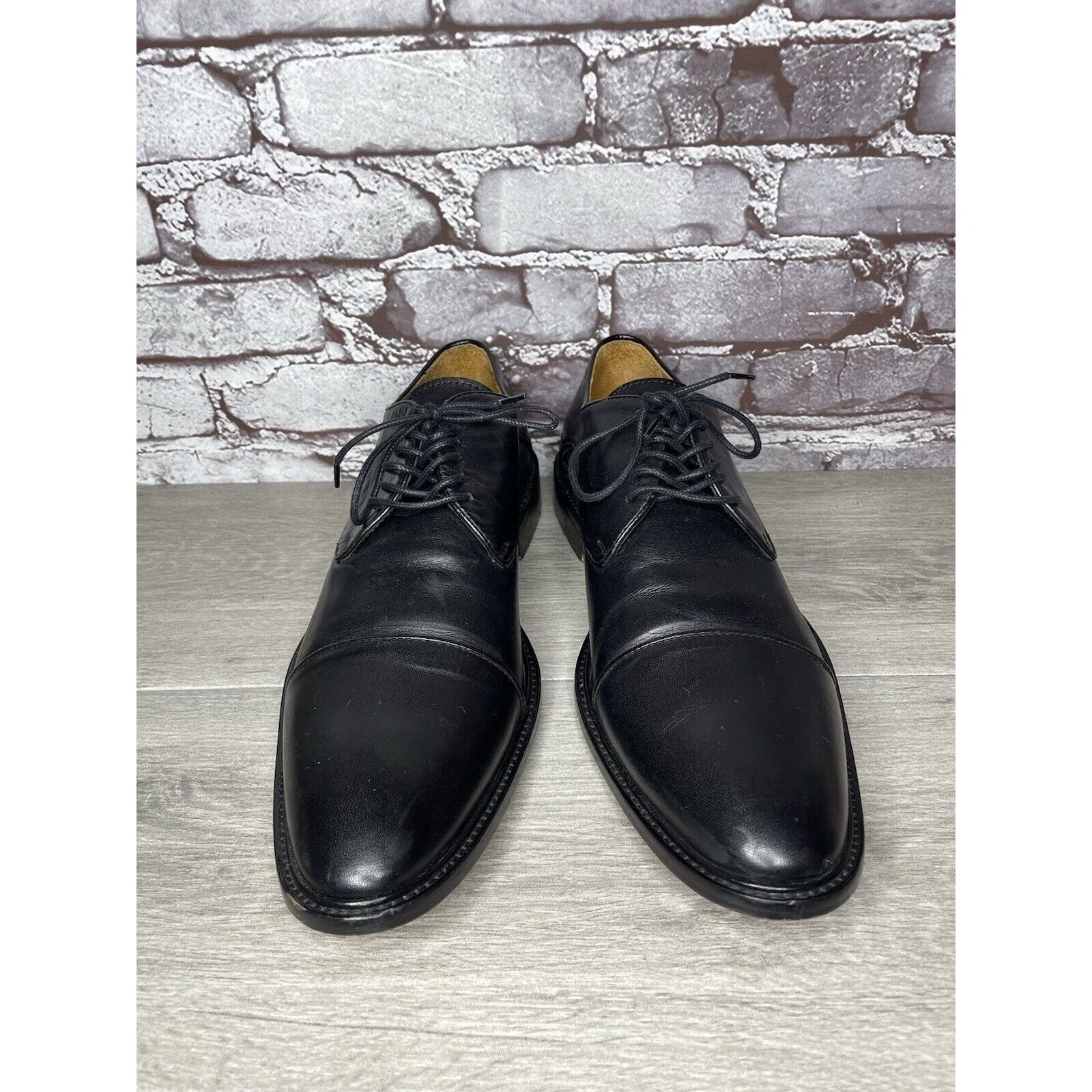 Other Wall+Water Black Leather Cap Toe Brogue Oxfords Shoes Men’s Size US 13 / EU 46 - 2 Thumbnail