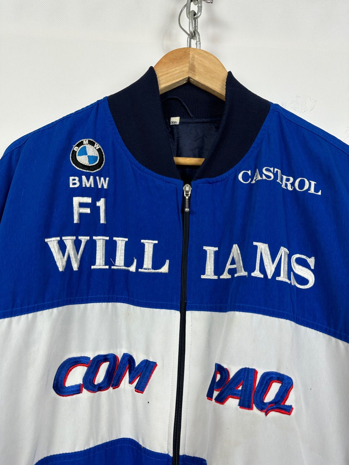 BMW Vintage BMW F1 Williams Ralf Schumacher Racing Bomber Jacket Size US XXL / EU 58 / 5 - 12 Thumbnail