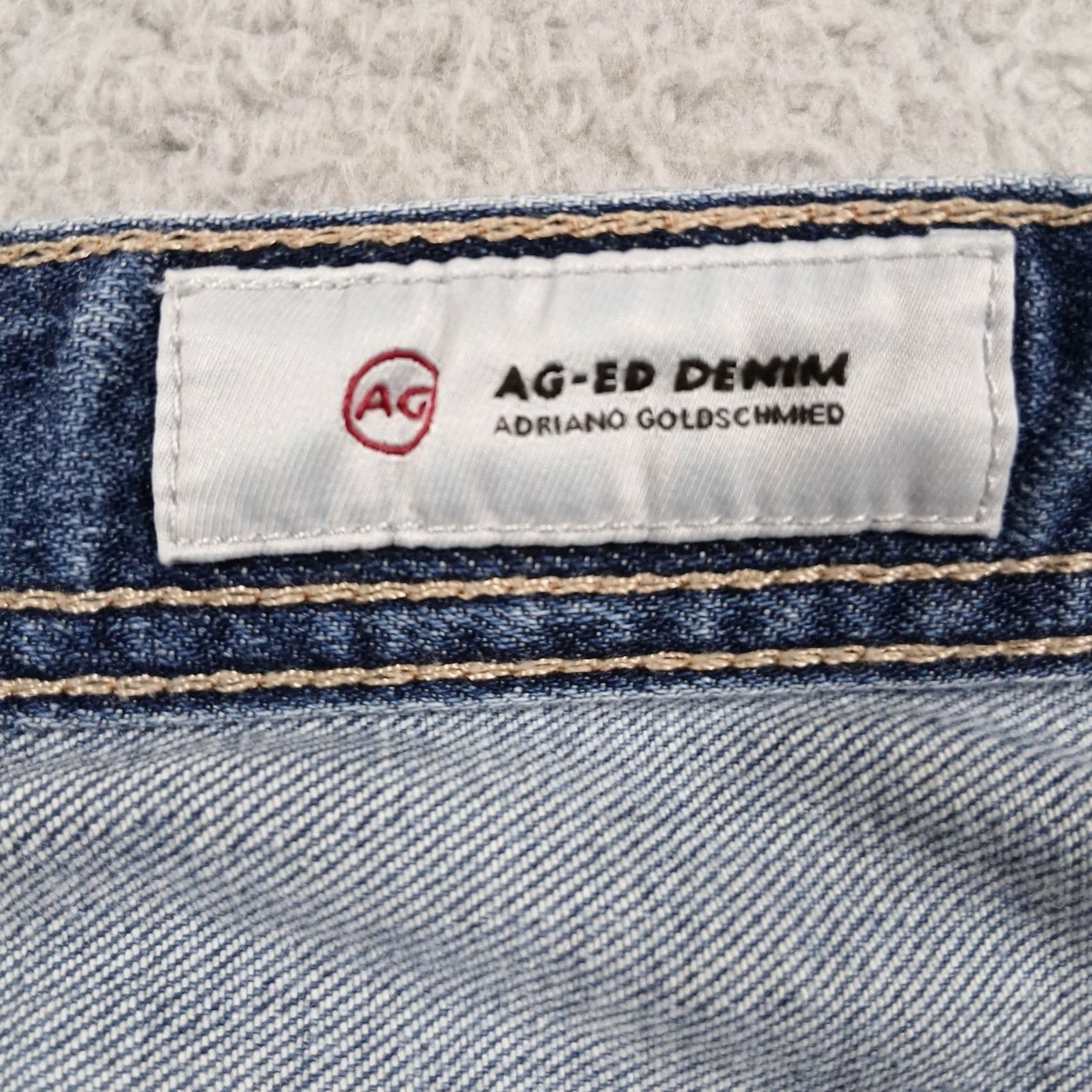 Denime AG Adriano Goldschmied The Graduate Tailored Leg Jeans Men's Blue Denim EUC Size US 34 / EU 50 - 4 Thumbnail