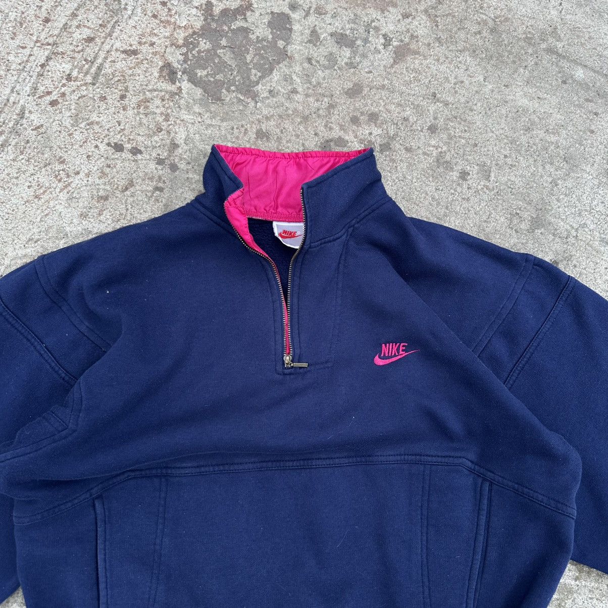 Vintage Vintage Nike Zip 1/4 Sweater 90s Sweatshirt Size US S / EU 44-46 / 1 - 9 Thumbnail