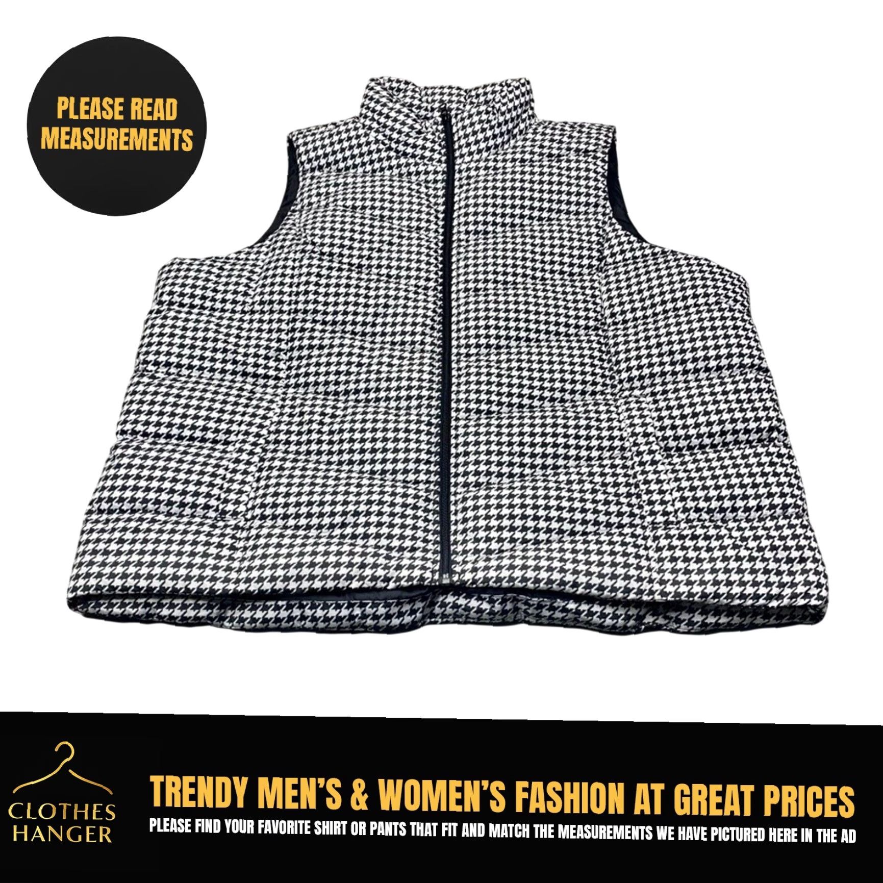 Lands' End Lands End Women 2X Down Puffer Vest Black White Houndstooth Preppy NWT NEW 8105 Size XXL / US 16-18 / IT 52-54 - 2 Thumbnail
