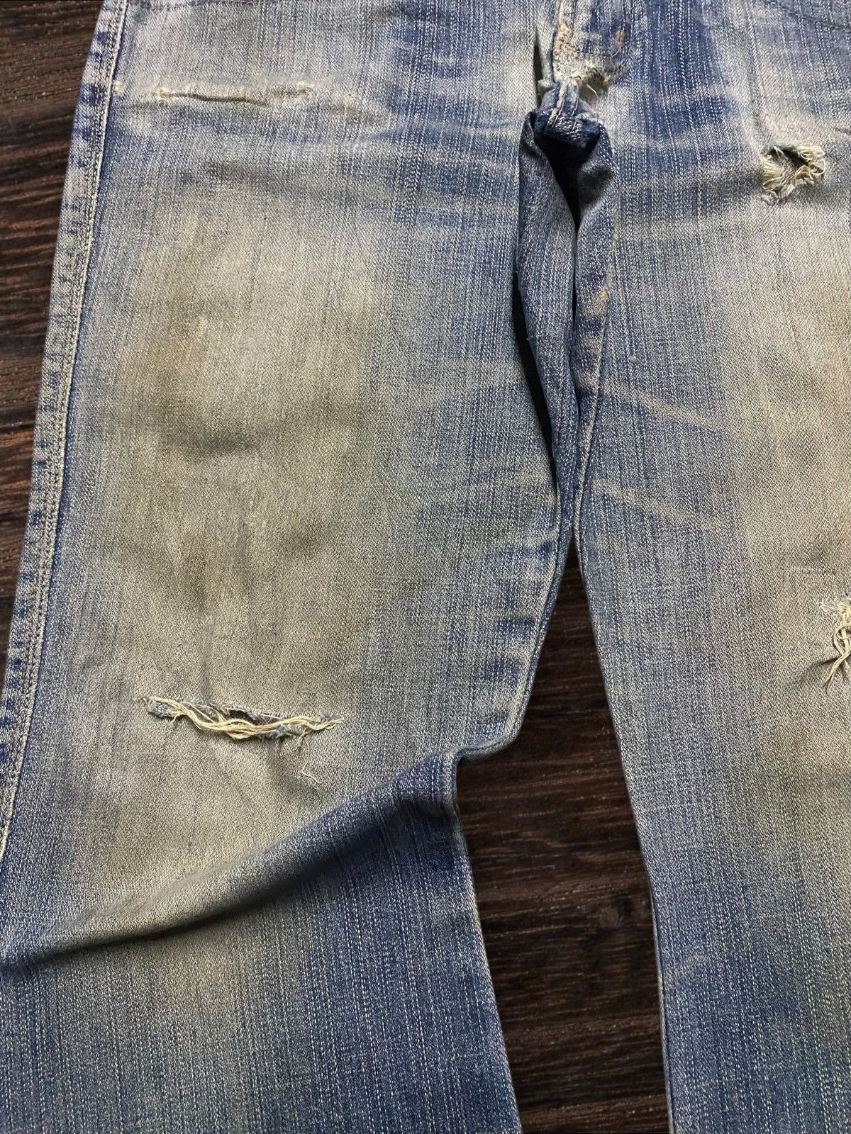 7 For All Mankind Vintage Japanese Brand C Seventeen Mud Wash Flare Jeans Size 31" - 7 Thumbnail
