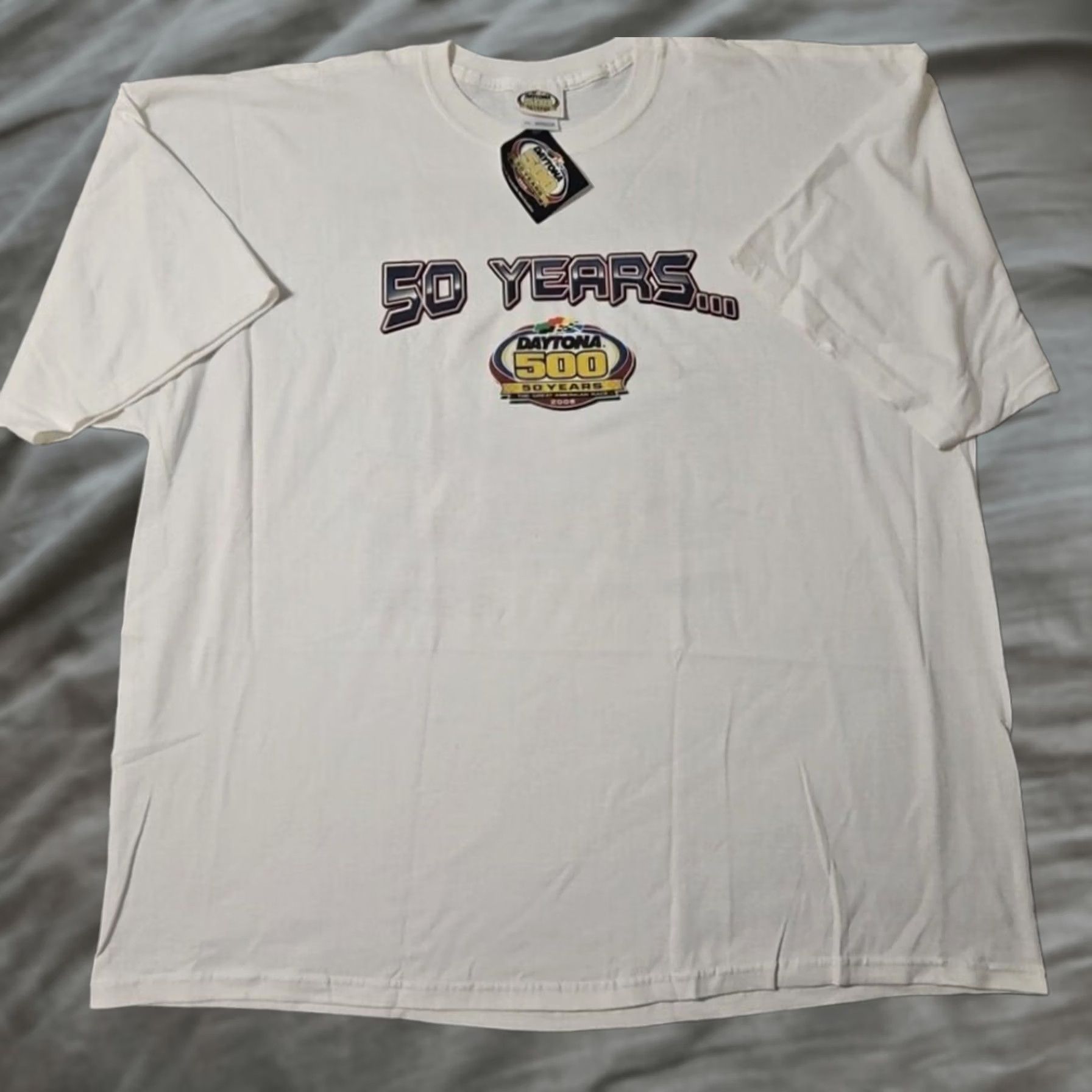 NASCAR Nascar Daytona 500 T-Shirt Size 3XL White 2008 NWT 50 Years Great American Race Size US XXL / EU 58 / 5 - 1 Thumbnail