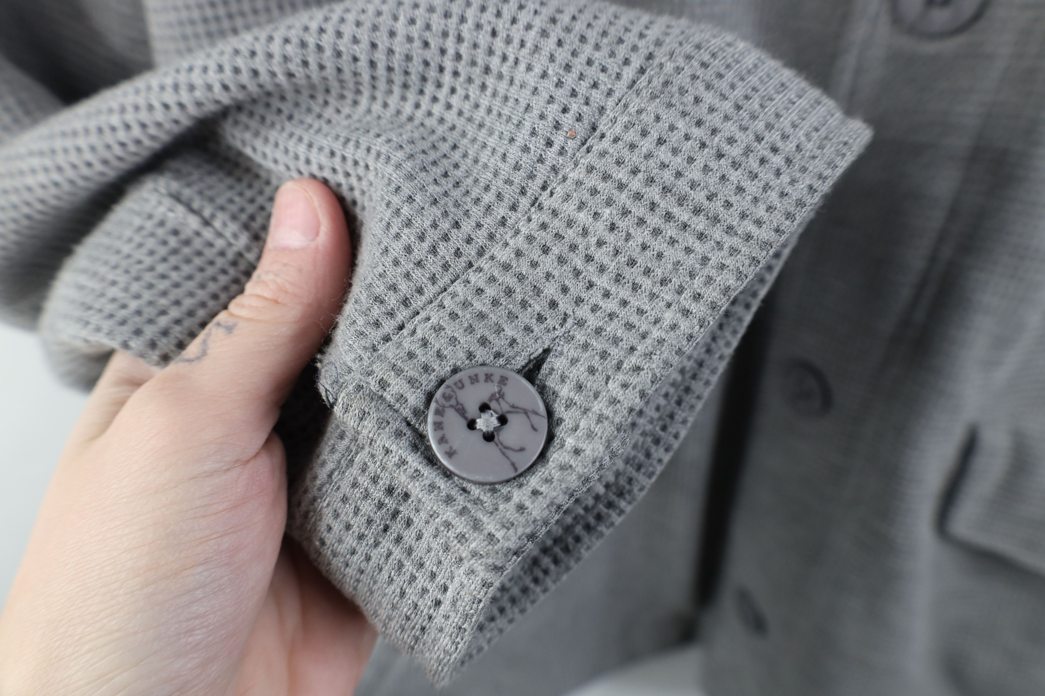 Vintage Y2K Streetwear Knit Military Style Full Zip Jacket Gray Size US XXL / EU 58 / 5 - 8 Thumbnail