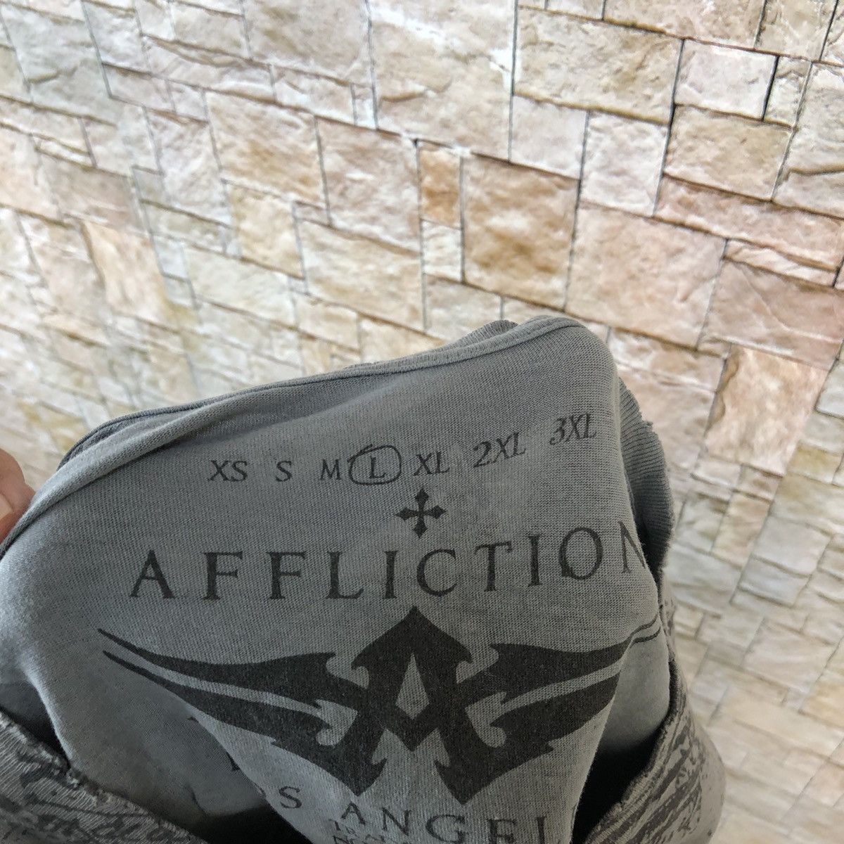 Affliction Affliction Los Angeles streetwear Grey T-Shirt tee #A548 Size US L / EU 52-54 / 3 - 12 Thumbnail