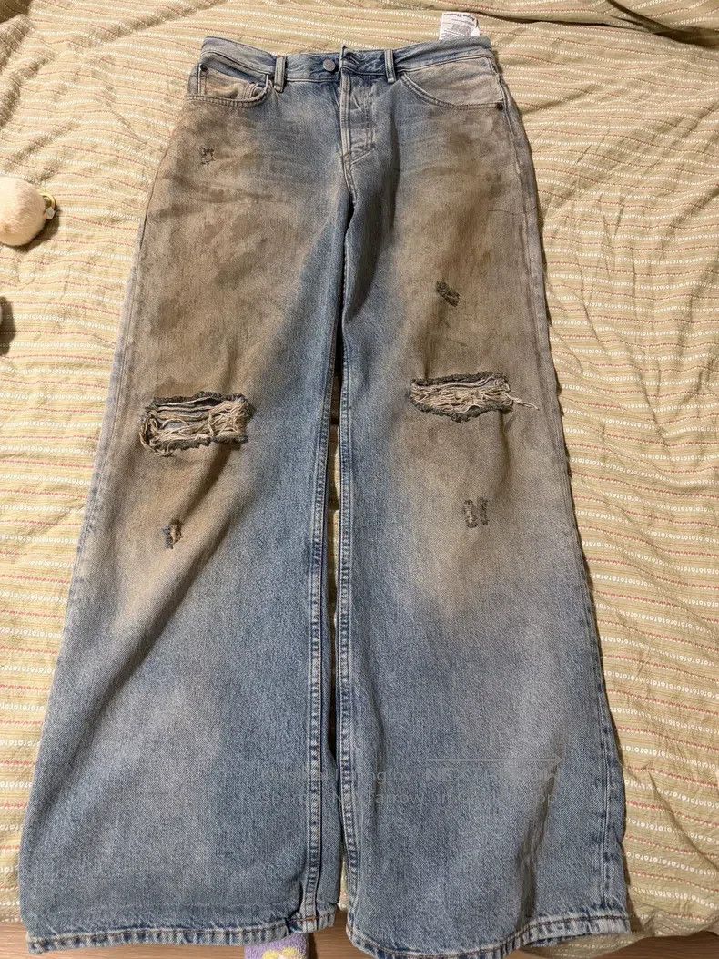 Acne Studios Acne Studios Mud-Dyed Distressed Ripped Jeans Size 31" - 2 Thumbnail