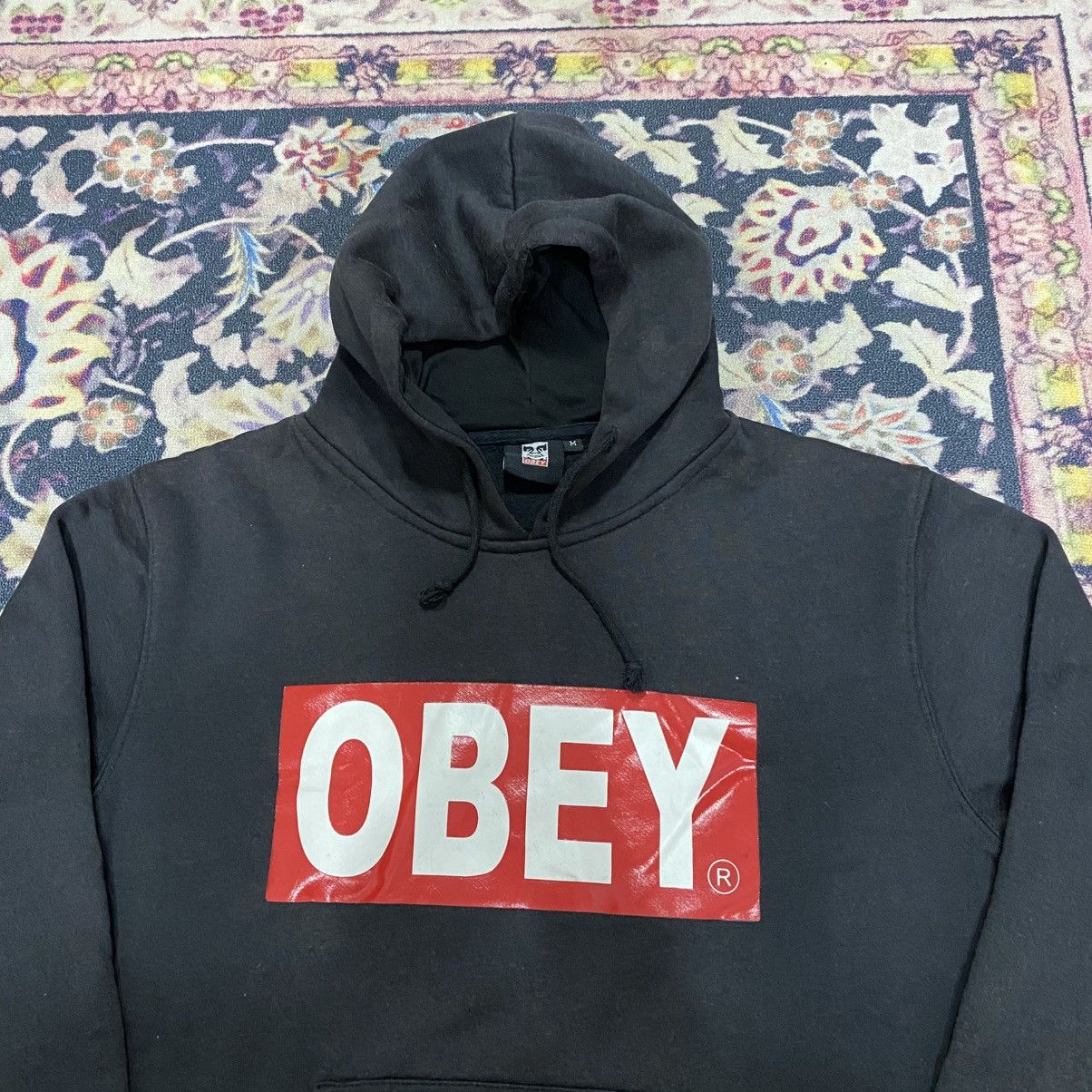Obey Obey Box Logo Black Hoodie Size US M / EU 48-50 / 2 - 2 Thumbnail