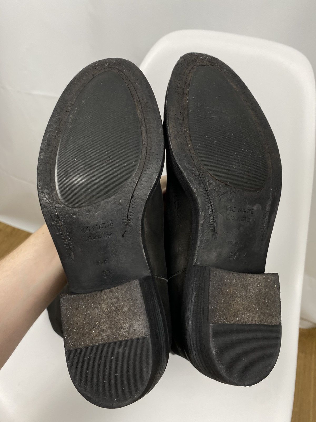 VIC MATI Vic Matie Genuine Leather Waxed Boots Sock size 37 Size US 7 / IT 37 - 7 Thumbnail