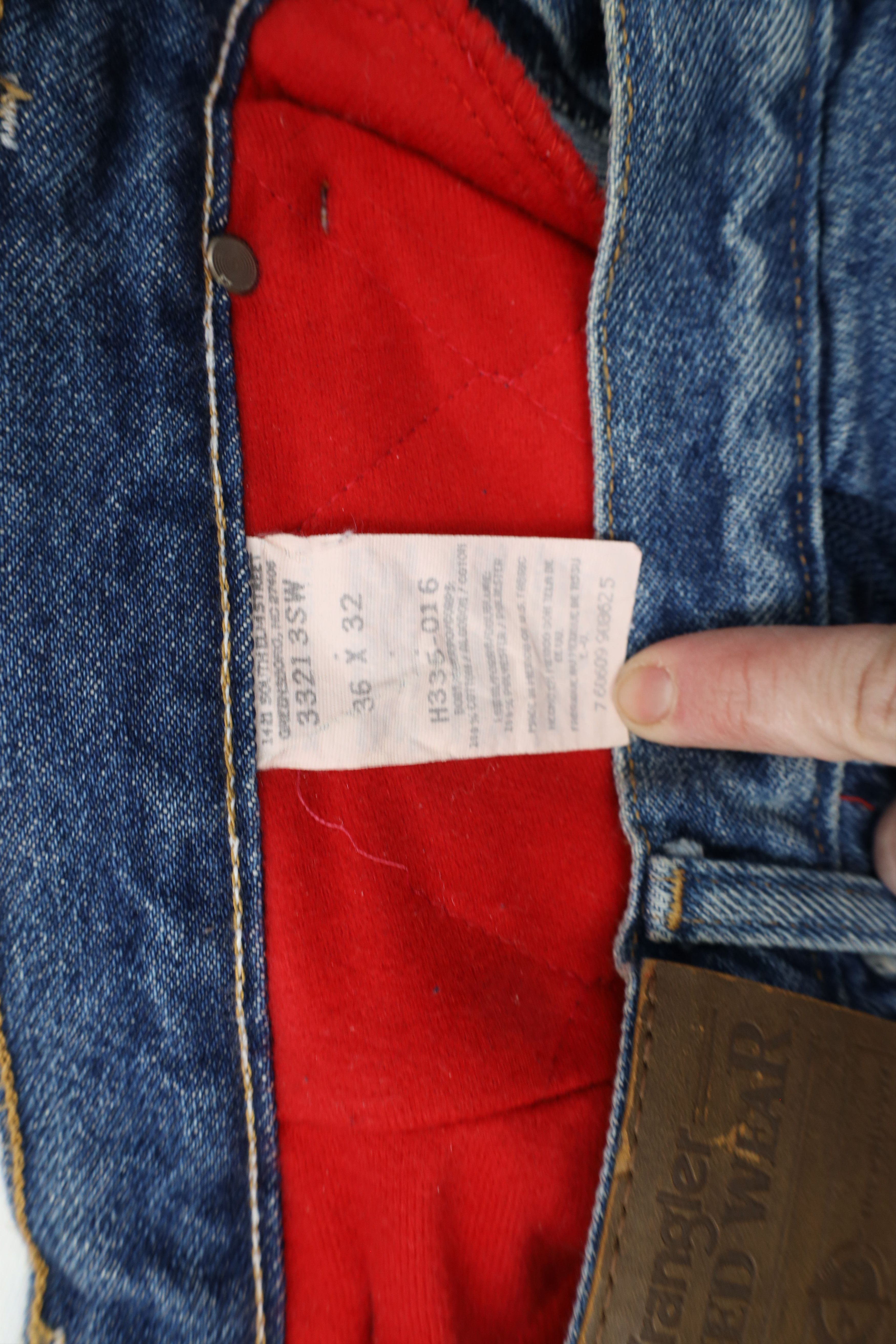 Vintage × Wrangler Vintage Wrangler Heavyweight Fleece Lined Denim Jeans Blue Size US 36 / EU 52 - 9 Thumbnail