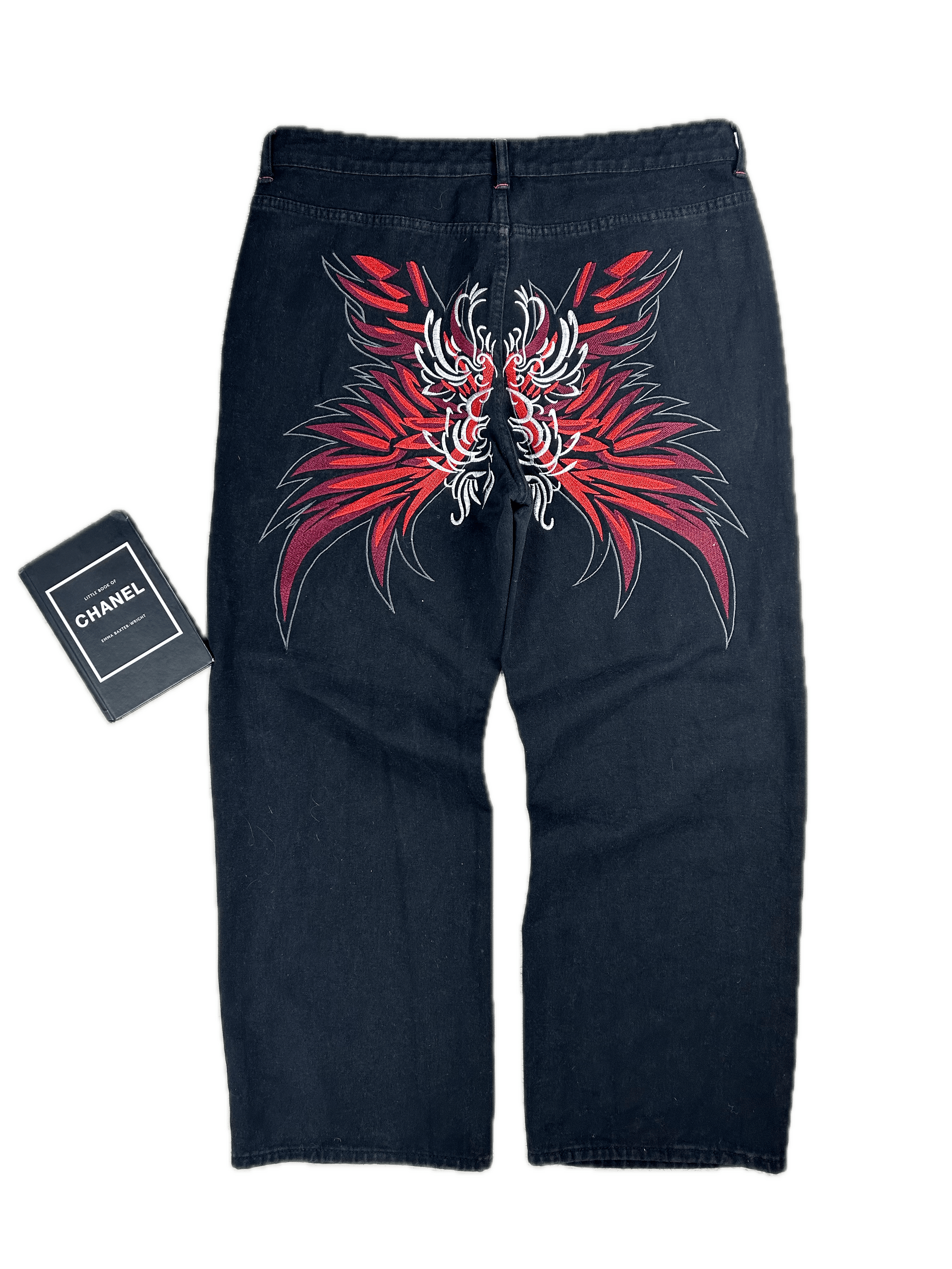 Japanese Brand Baggy Jeans Big Back Logo streetwear SK8 Size US 38 / EU 54 - 1 Thumbnail