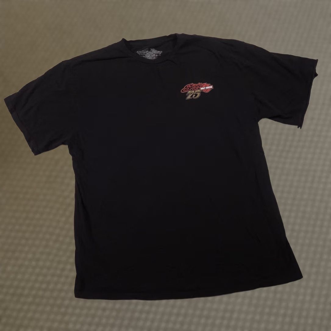 Harley Davidson Harley-Davidson Shirt Mens XL Black Sturgis 75th Anniversary Graphic Tee Tagless Size US XL / EU 56 / 4 - 1 Thumbnail