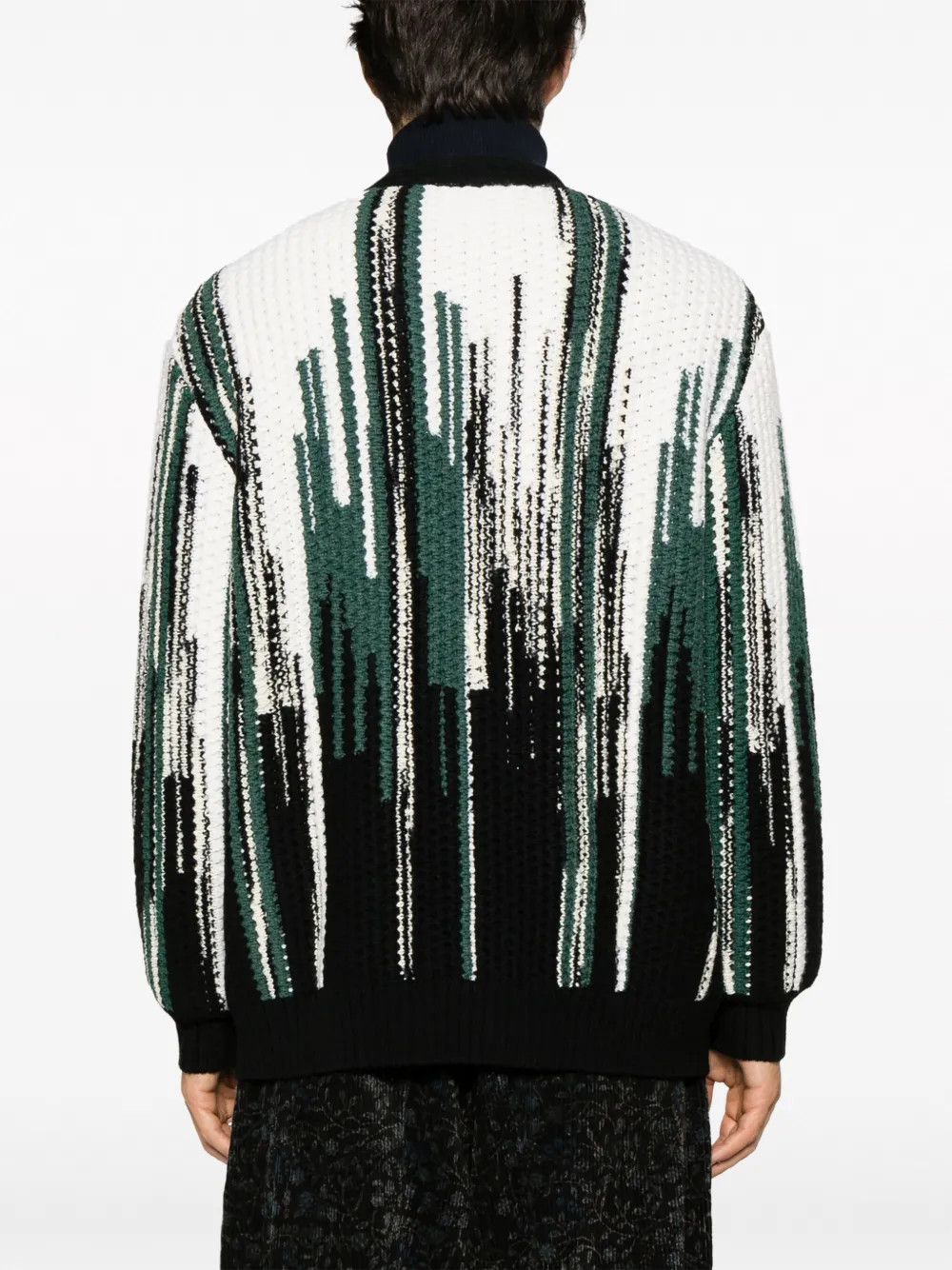 Missoni o1mle1025 Graphic Print Buttoned Cardigan in Multicolor Size US L / EU 52-54 / 3 - 4 Thumbnail