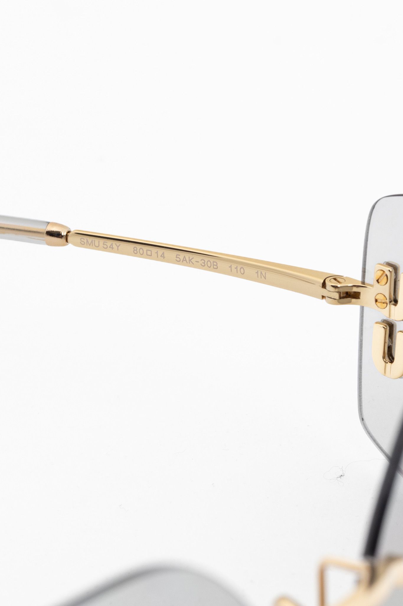 Miu Miu Miu Miu Aube Light Grey & Gold-Tone Sunglasses Size ONE SIZE - 8 Thumbnail