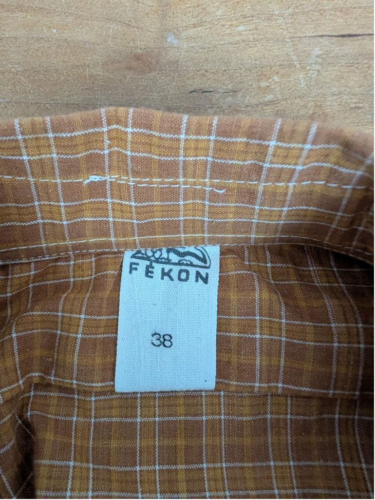 Vintage Deadstock Fekon Communist Ea Hungarian Plaid Shirt Small 38 Size US S / EU 44-46 / 1 - 6 Thumbnail