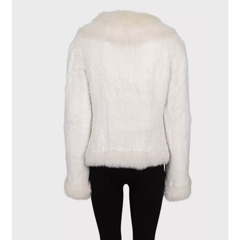 Valentino Valentino Roma Luxurious White Rabbit & Fox Fur Coat Sz. XL Size XL / US 12-14 / IT 48-50 - 3 Thumbnail
